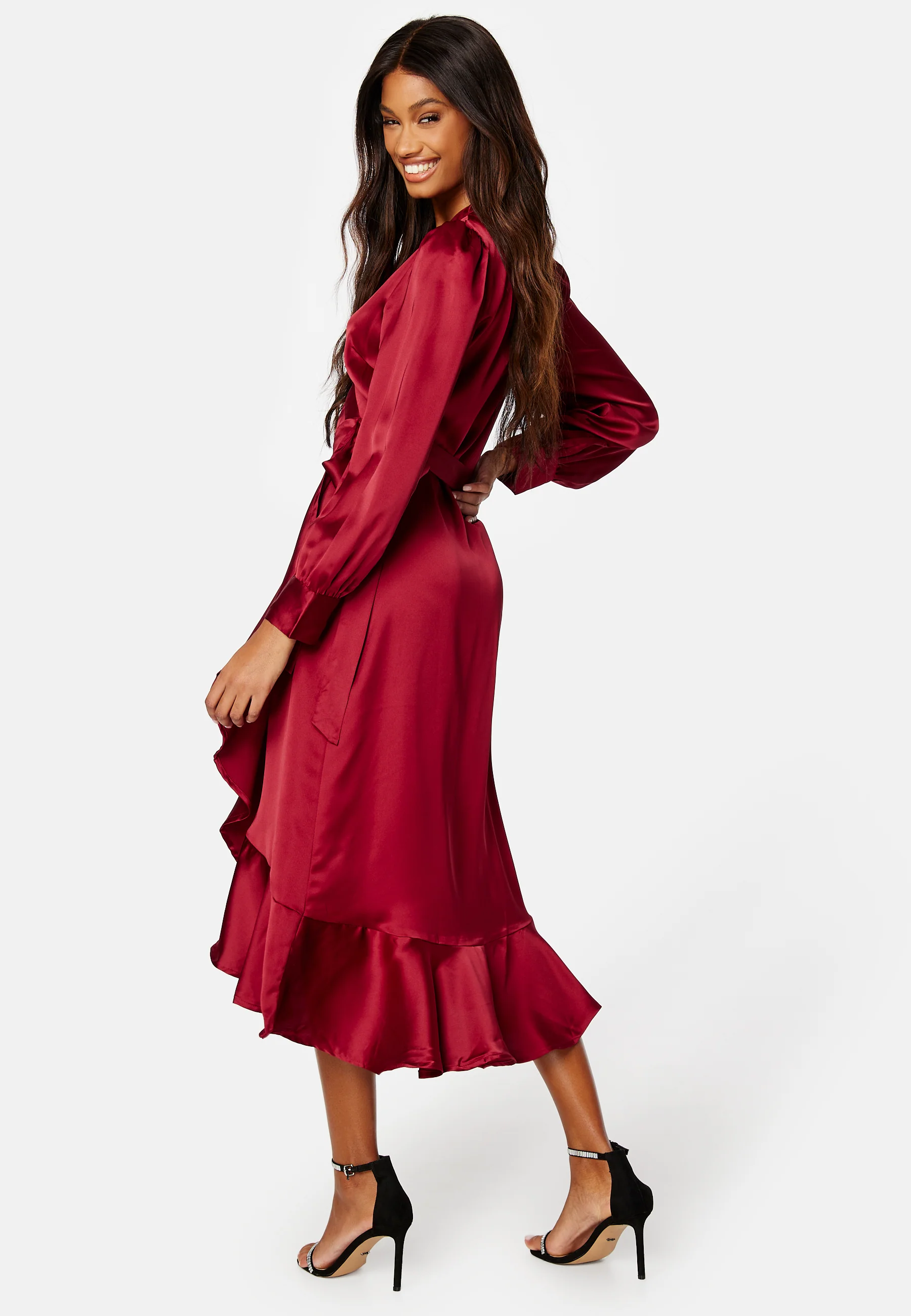 Objsateen Wrap Dress - Image 2