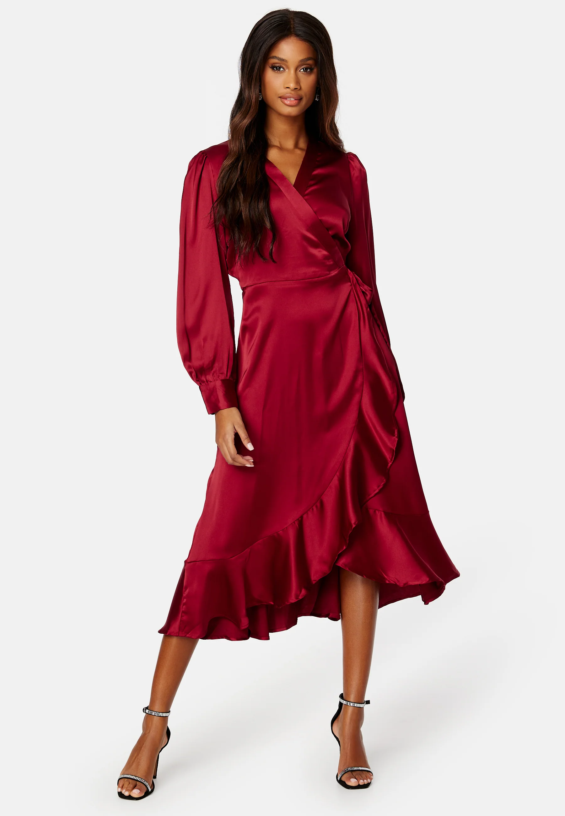 Objsateen Wrap Dress - Image 3