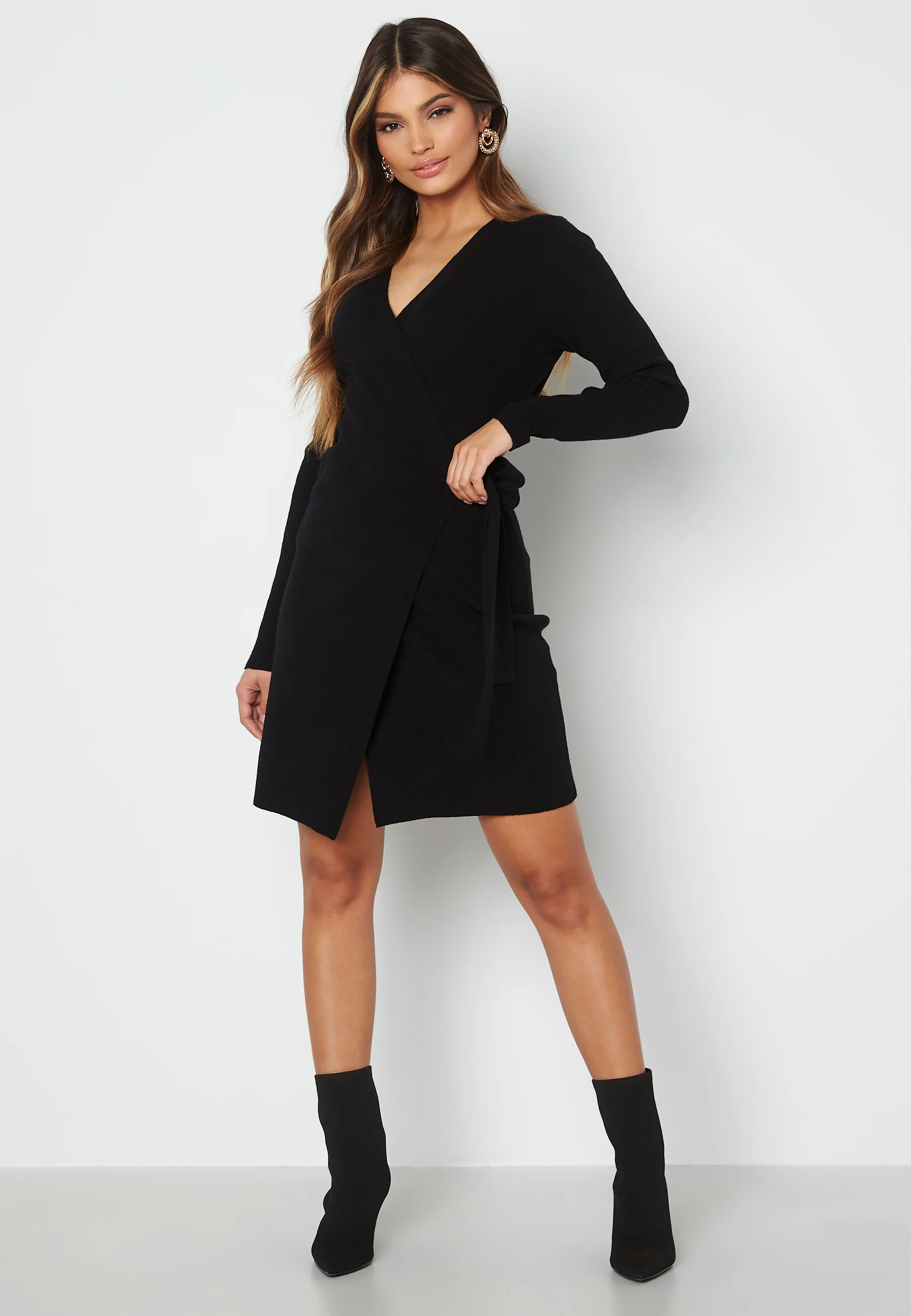 Odelia knitted wrap dress - Image 2