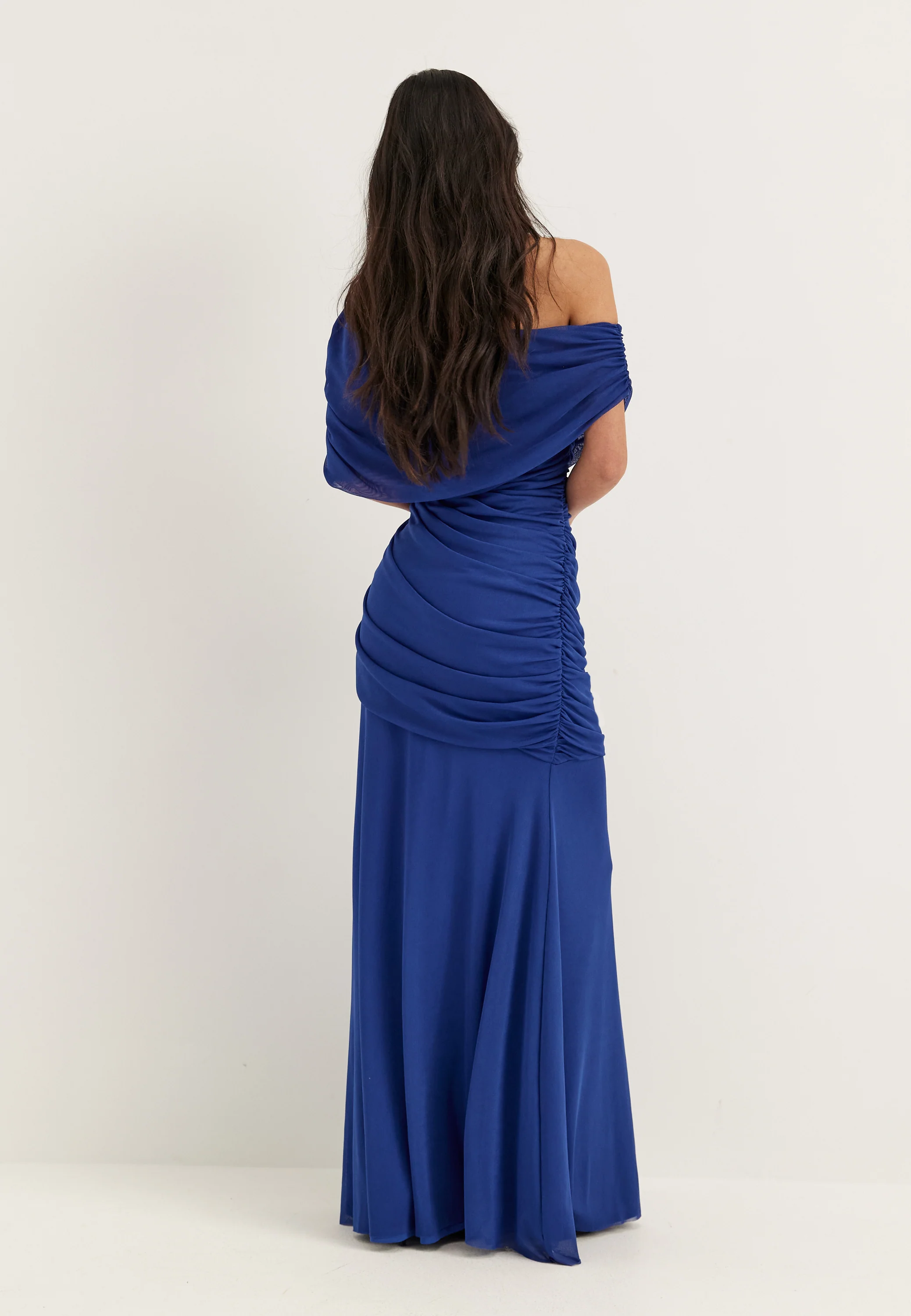 Off Shoulder Mesh Gown - Image 4