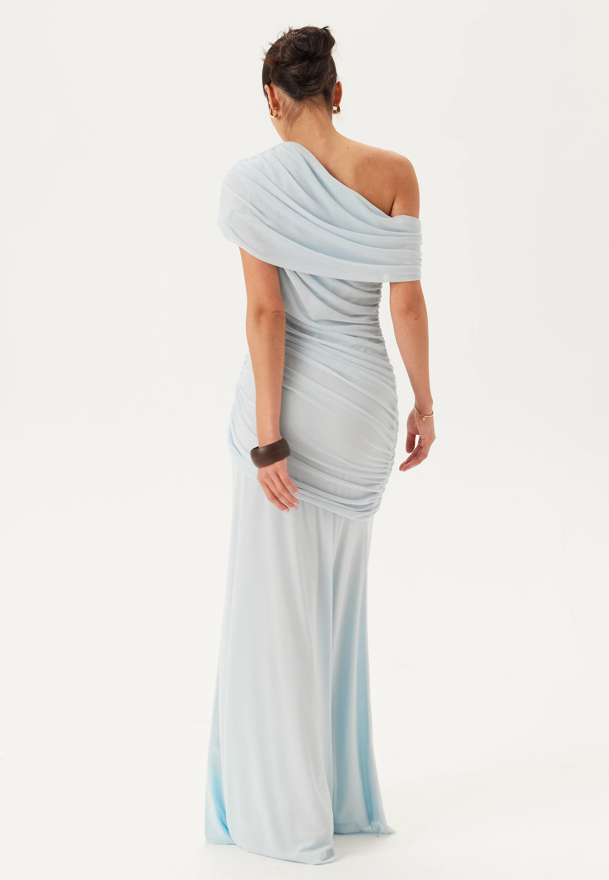 Off Shoulder Mesh Gown - Image 4
