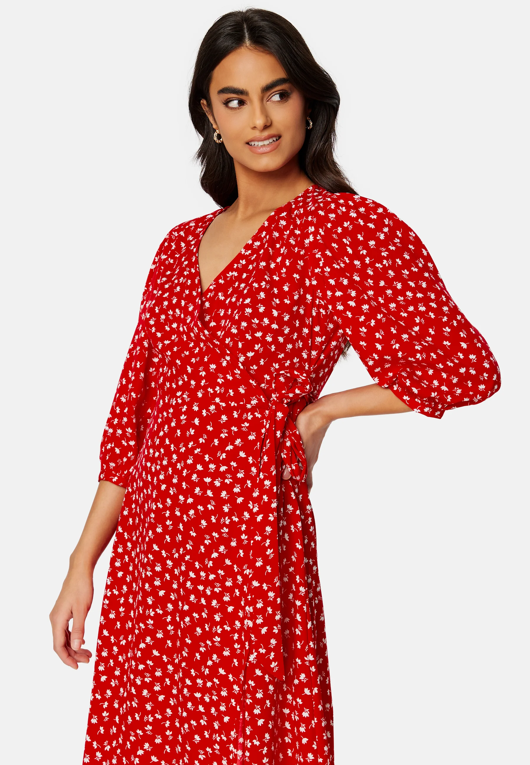 Oliva Wrap Midi Dress - Image 3