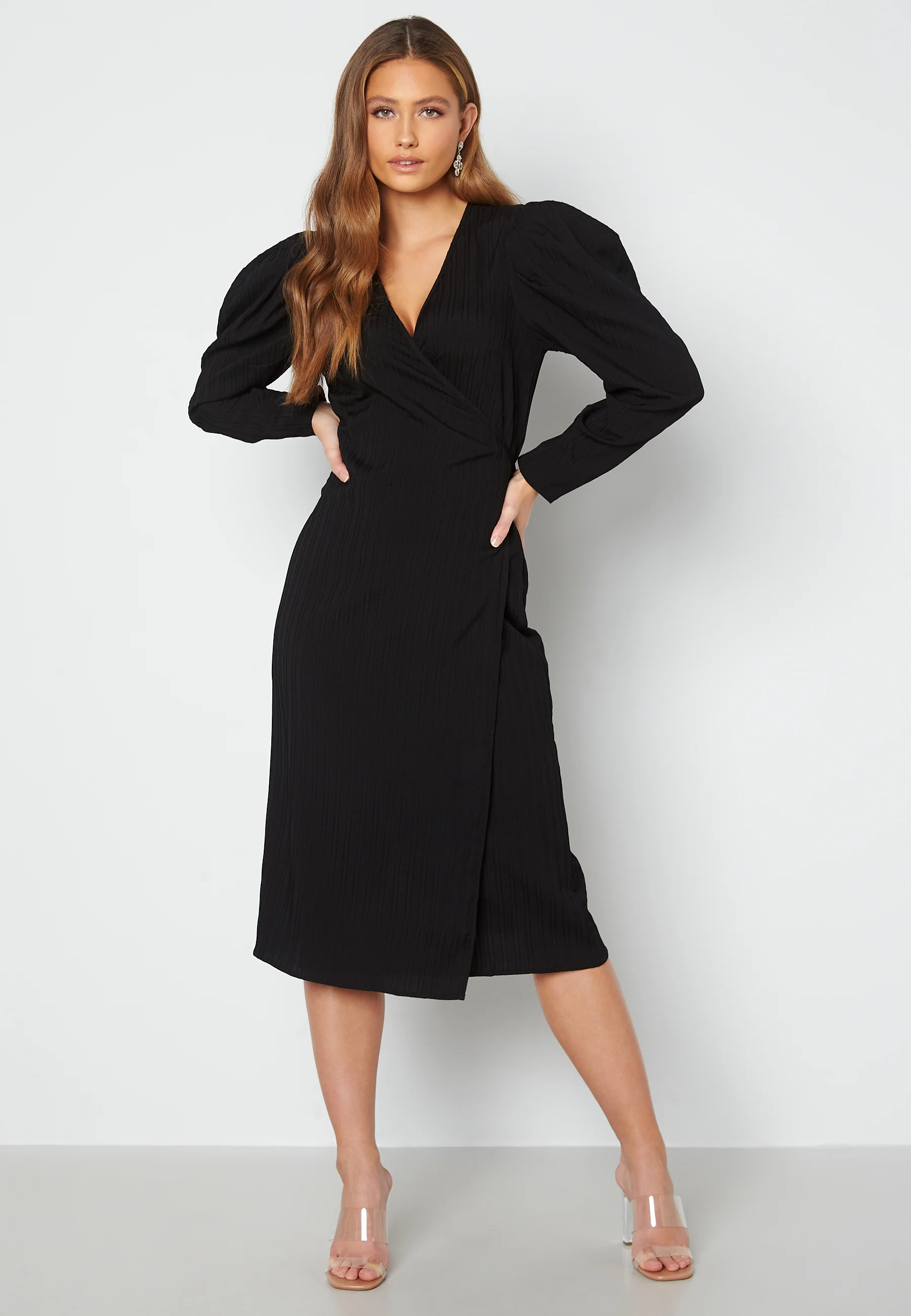 Olive L/S Wrap Dress