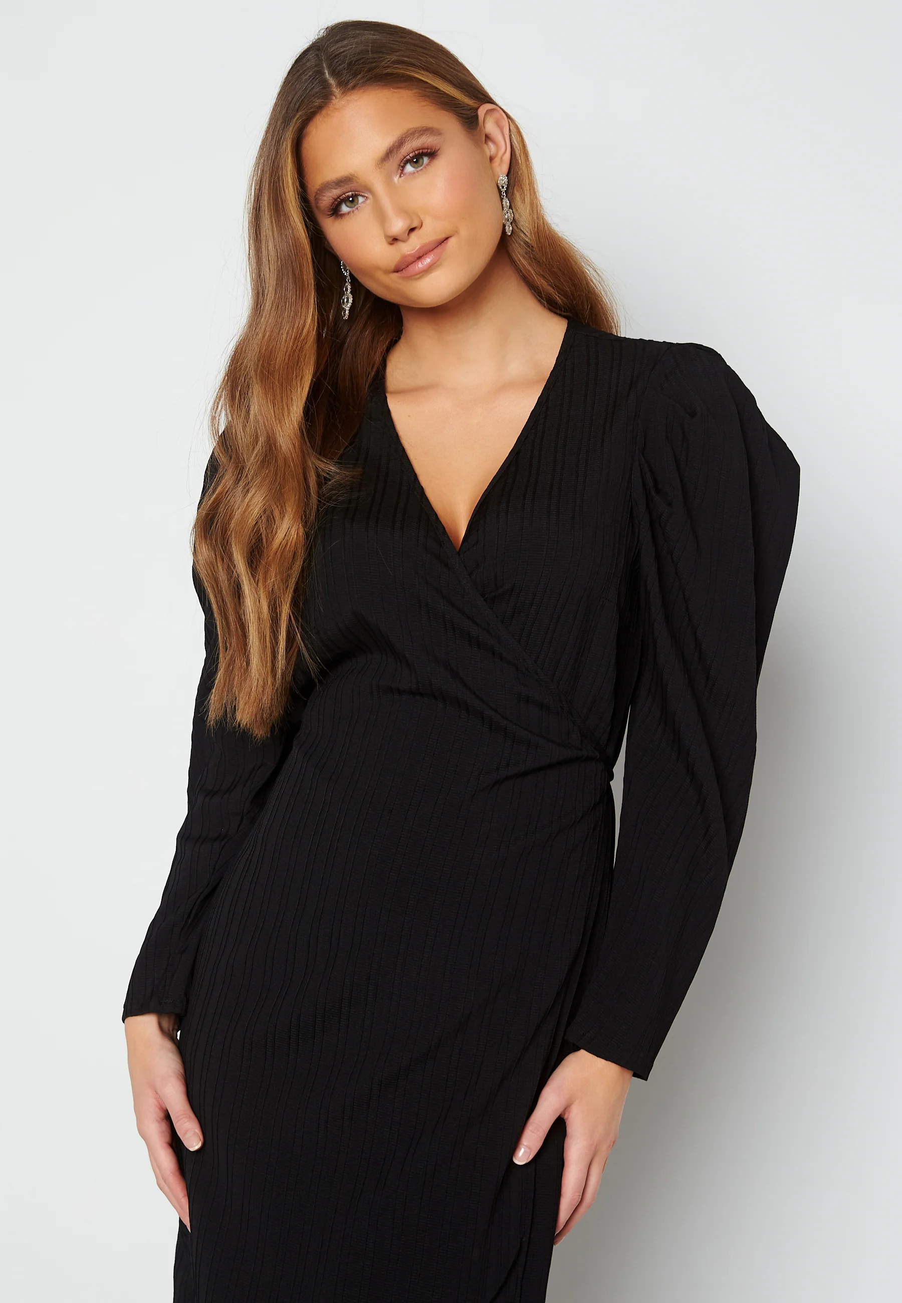 Olive L/S Wrap Dress - Image 3