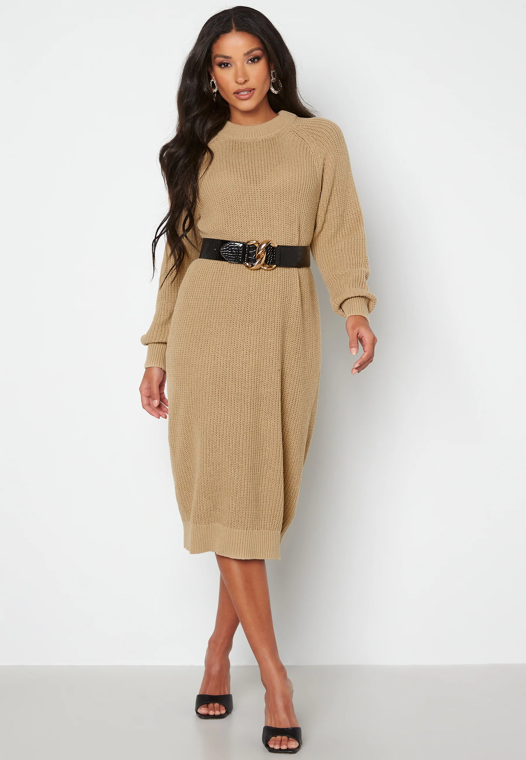 Olivia LS O-Neck Knit Dress - Image 2