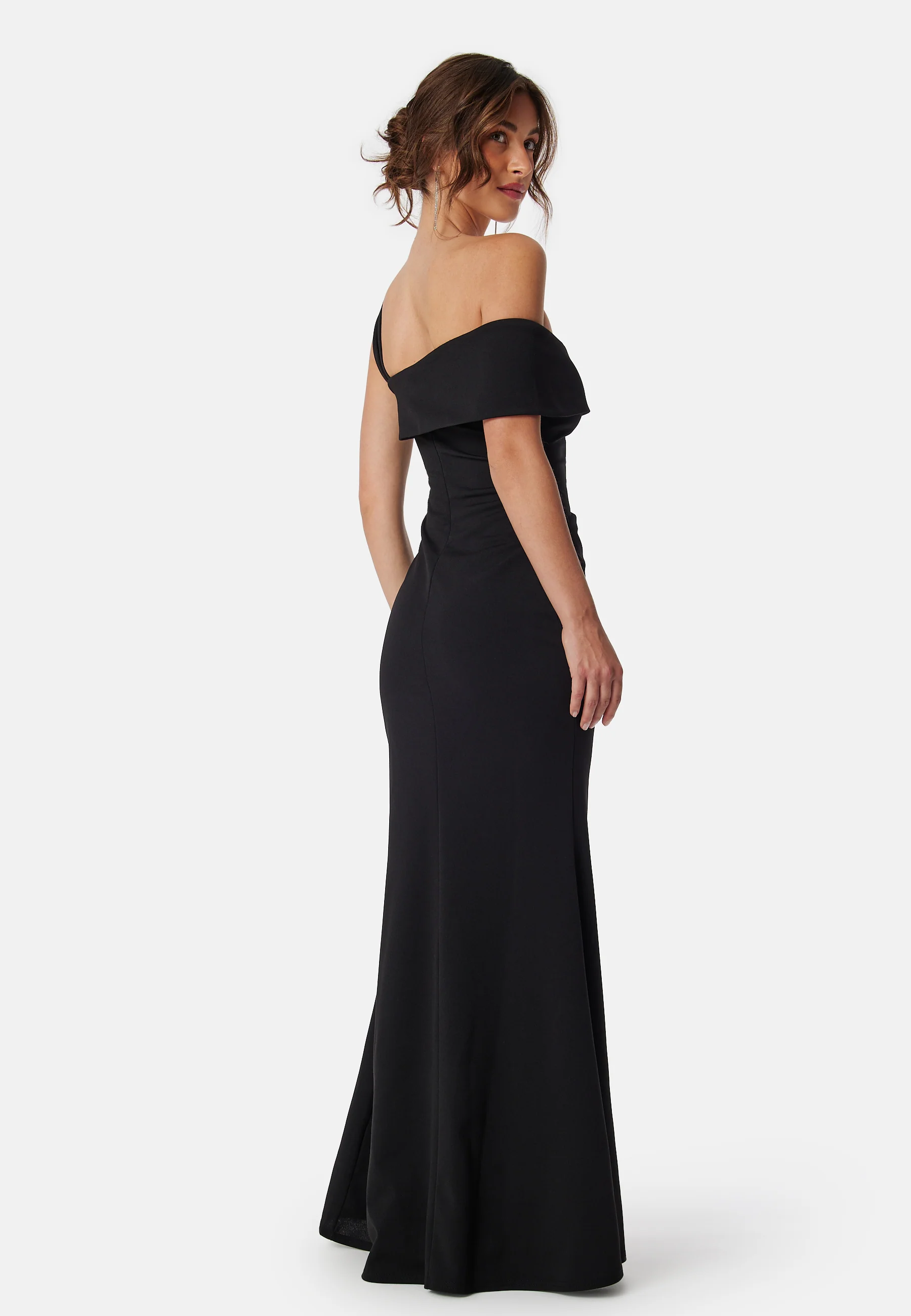One Shoulder Bardot Pleat Maxi - Image 2