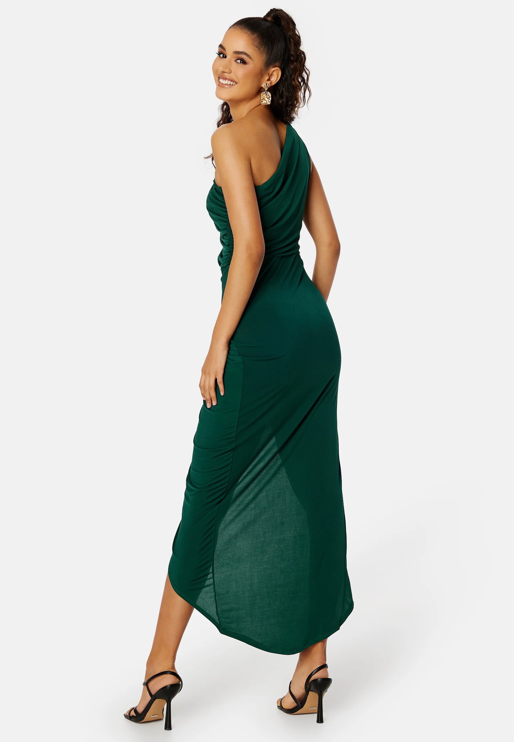 One Shoulder Rouch Dress - Image 2