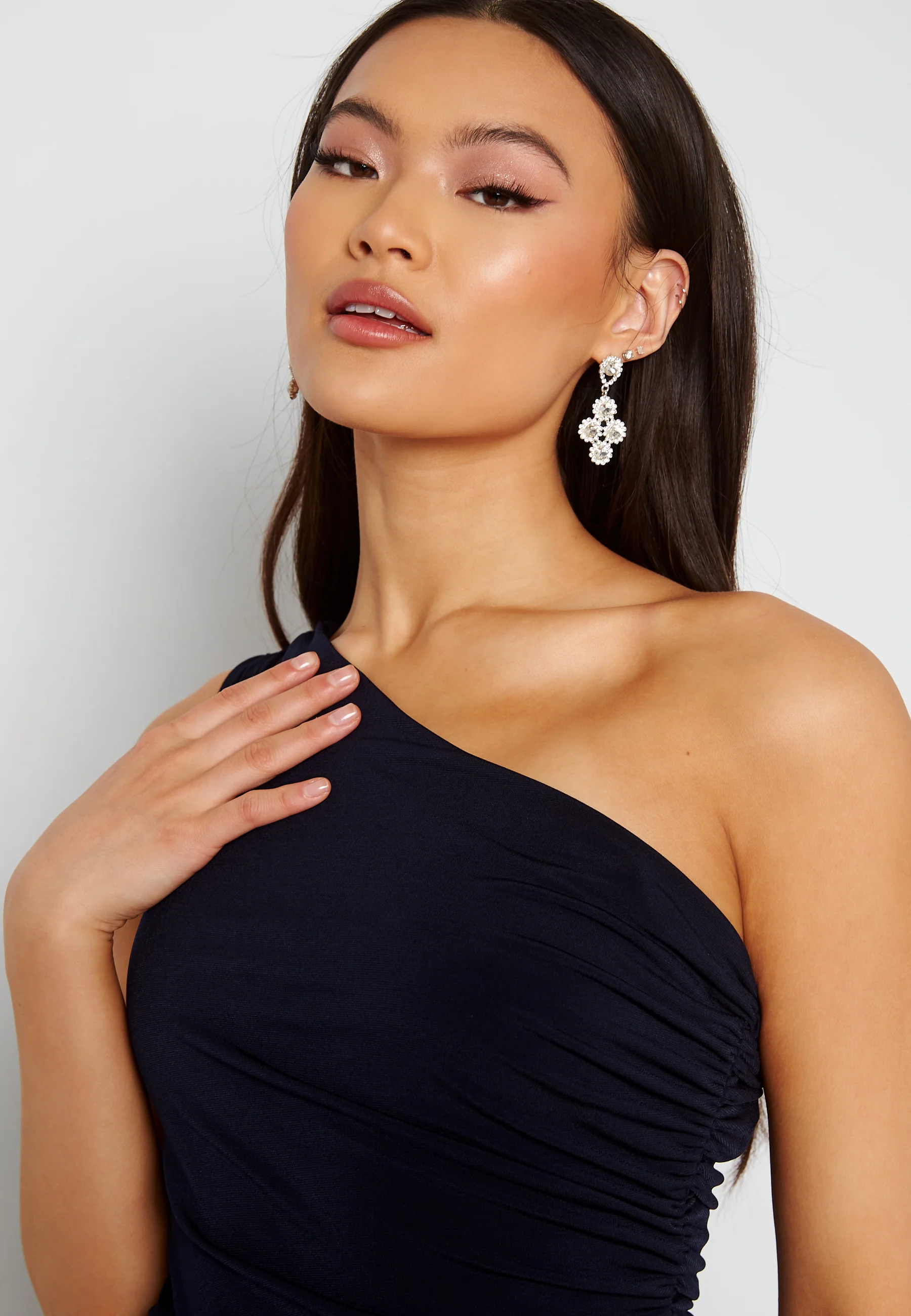 One Shoulder Rouch Dress - Image 4