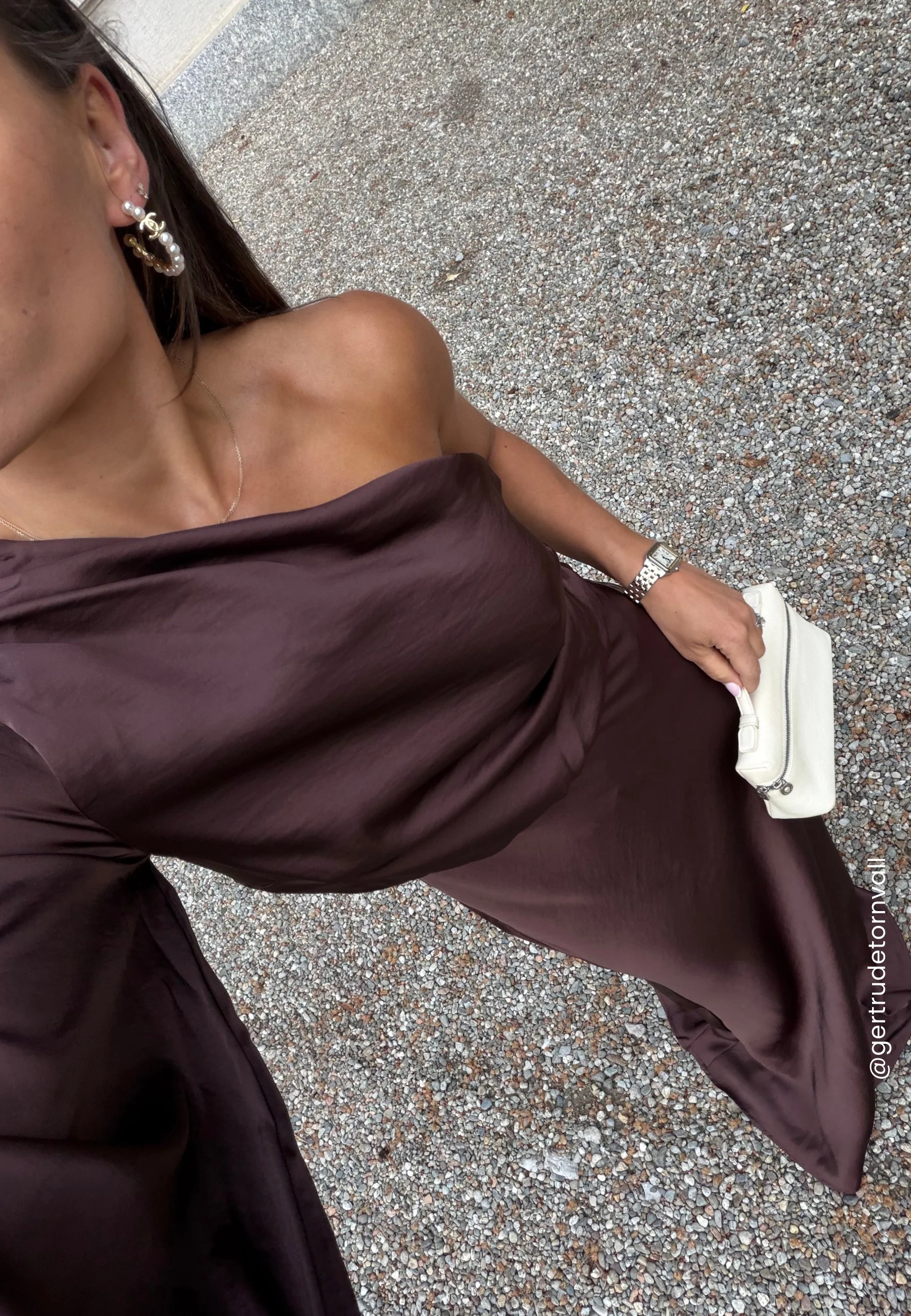 One Shoulder Satin Gown - Image 6