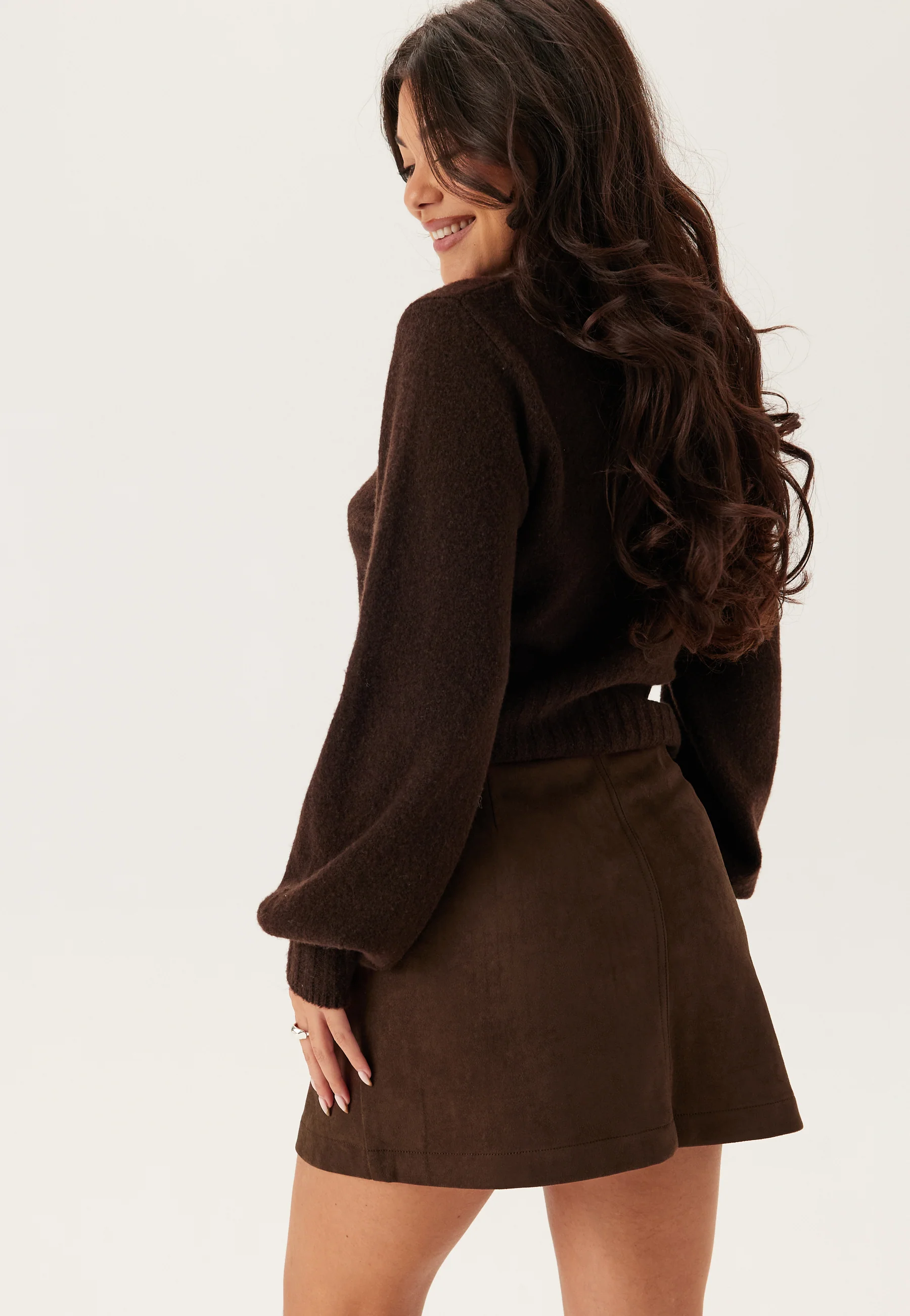 Onlamazing-stina Faux Suede Skirt - Image 2