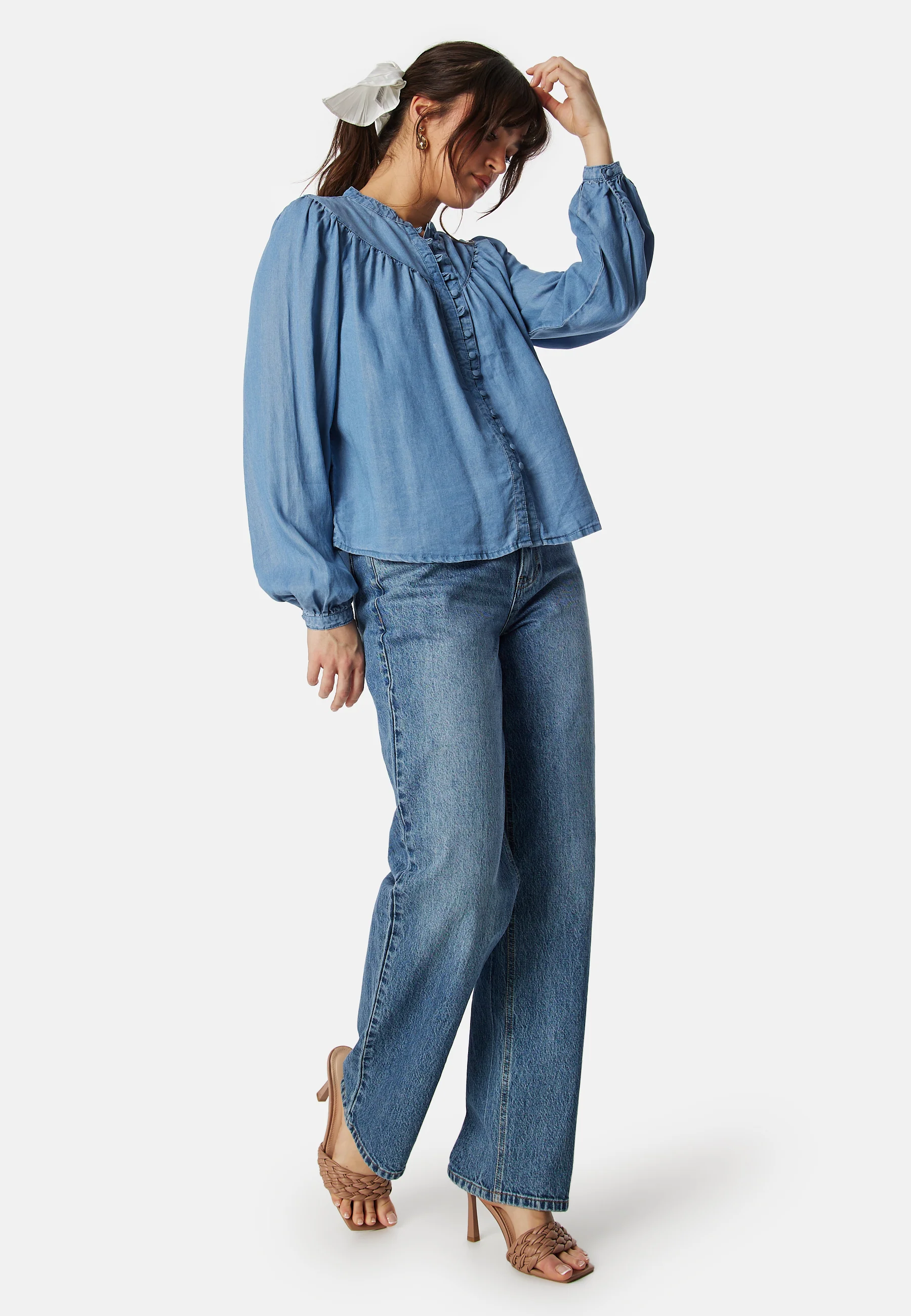 Onlaverie LS denim blouse - Image 3