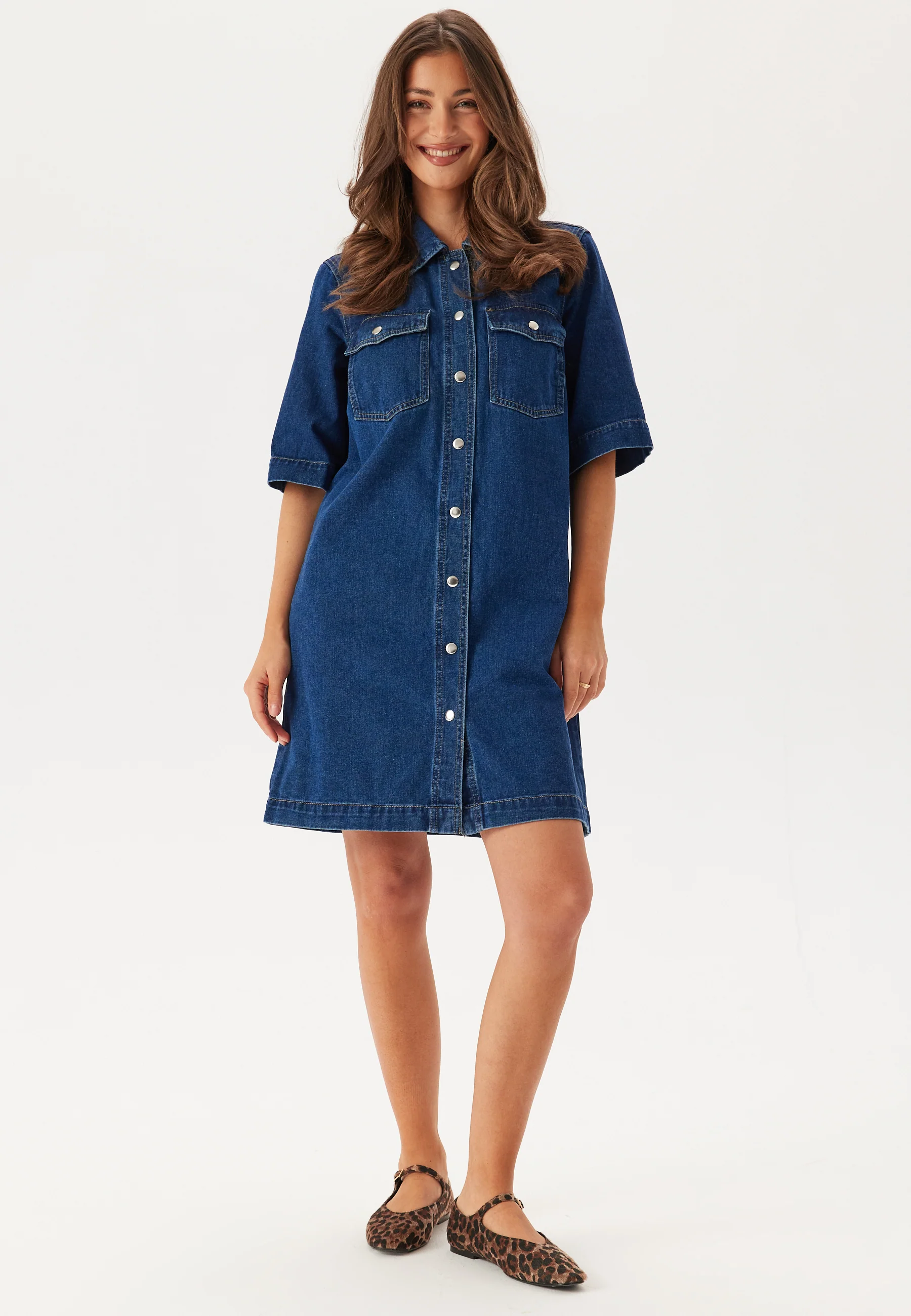 Onlbelle S/S BUTTON DRESS DNM - Image 2