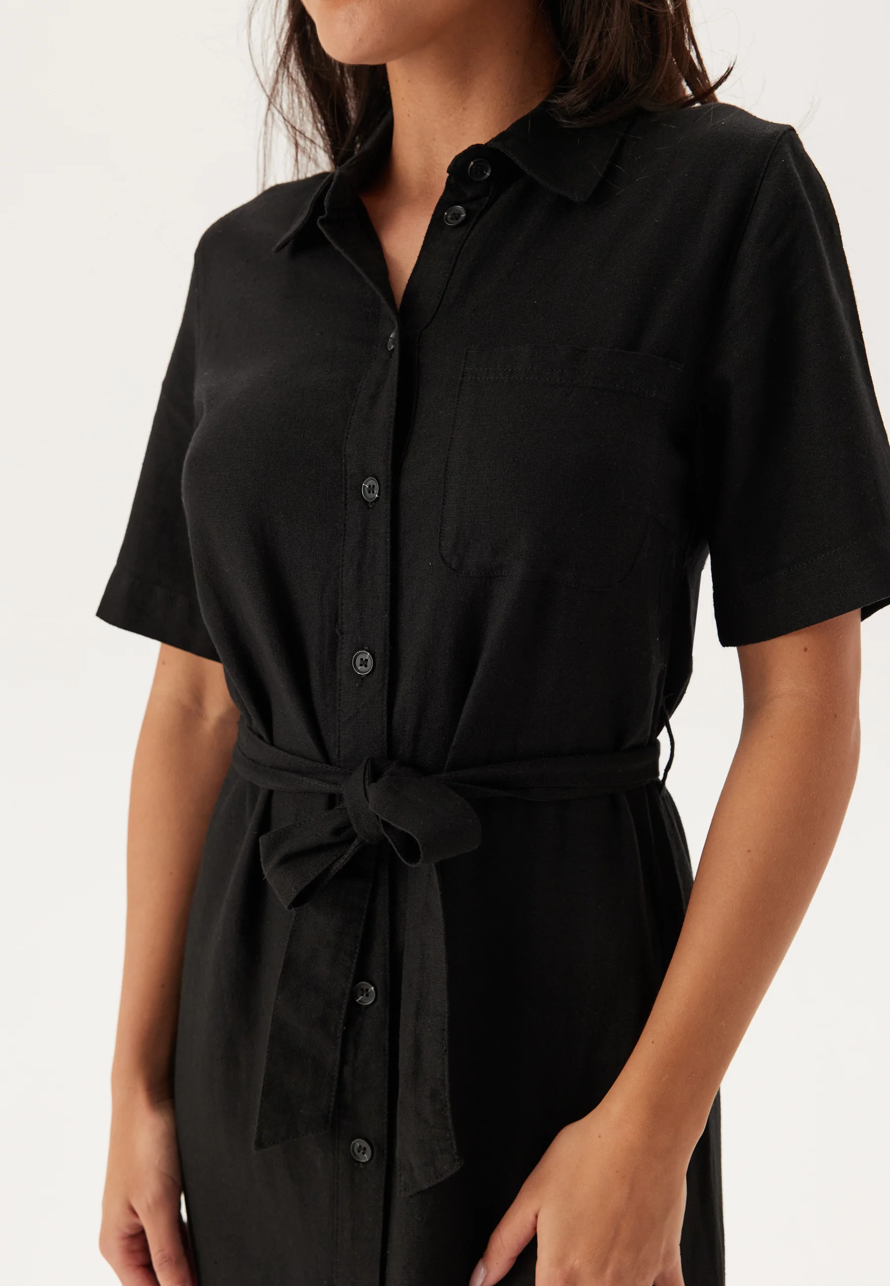 Onlcaro S/S LINEN BL BELT DRES - Image 4
