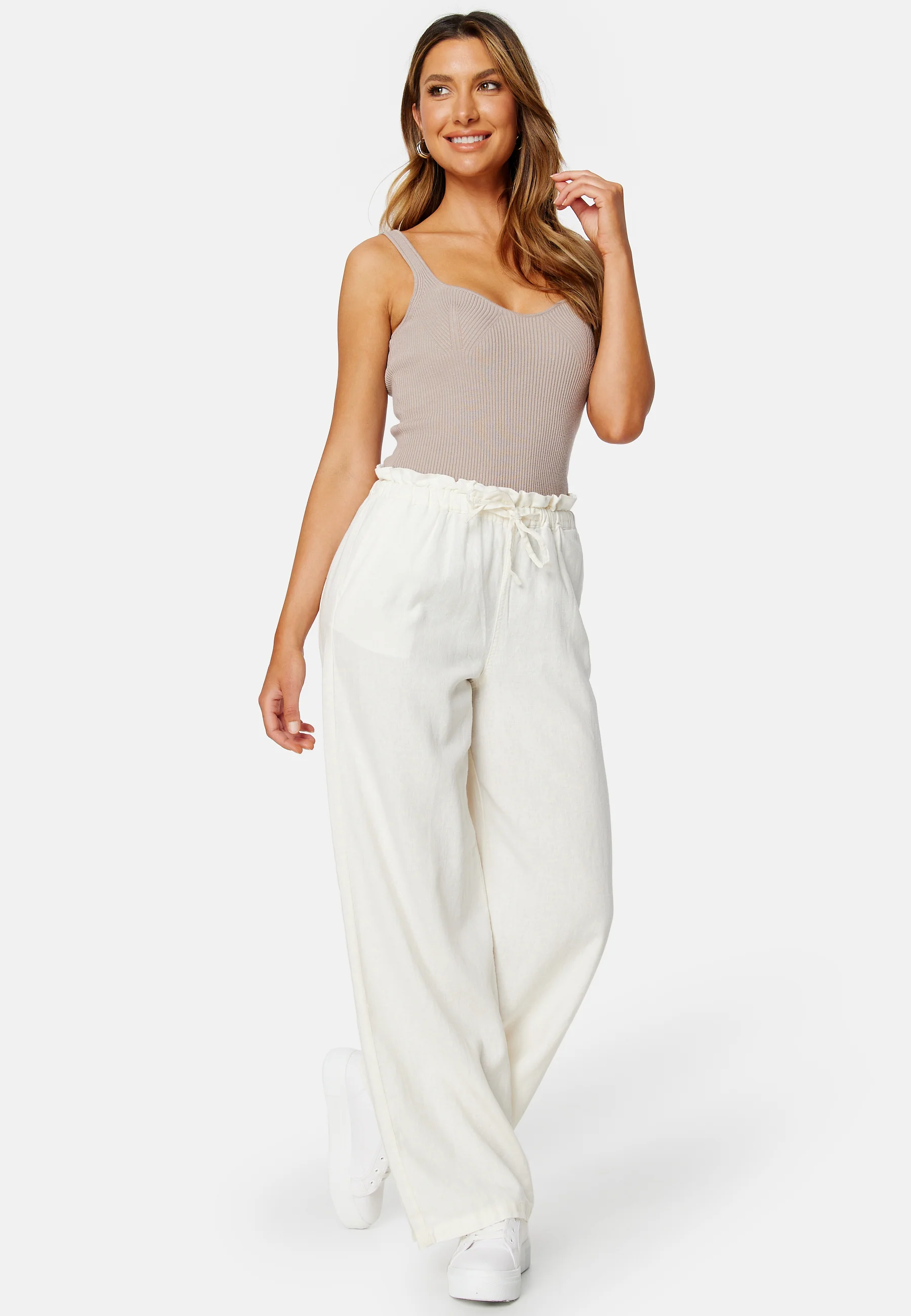 Onlcaro Wide Linen Bl Pant - Image 3