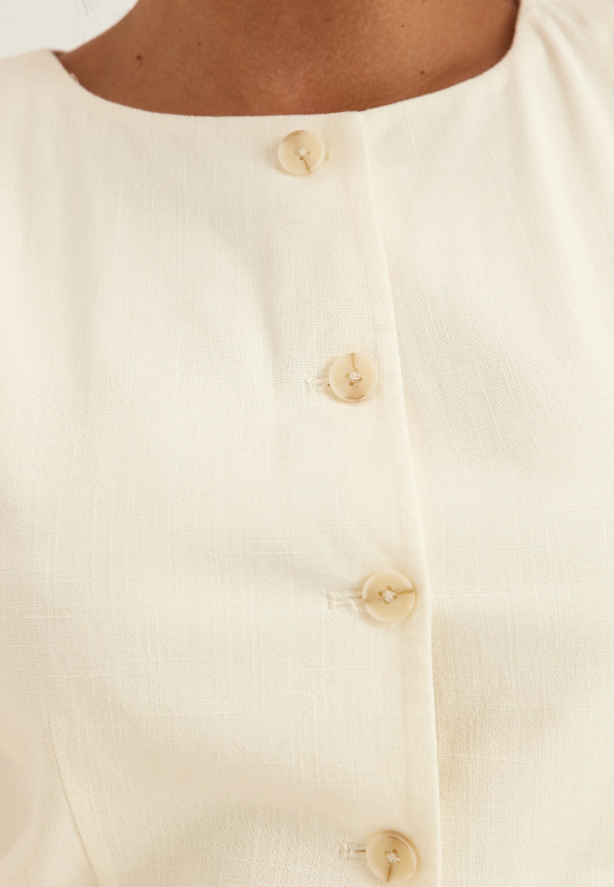 Onldola S/L LINEN BL WAISTCOAT - Image 4