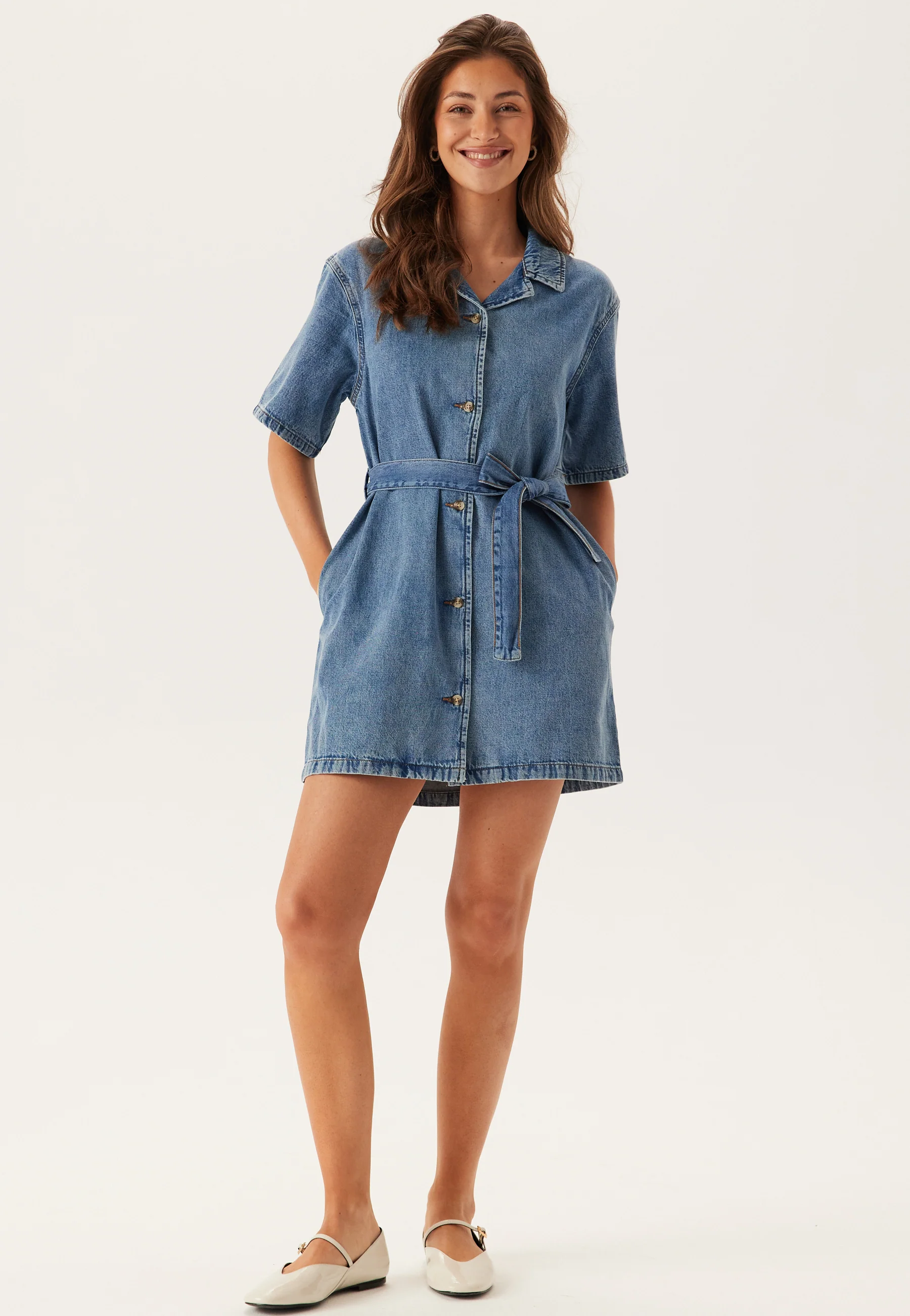 Onlellie Ss Mini Belt Dress - Image 3