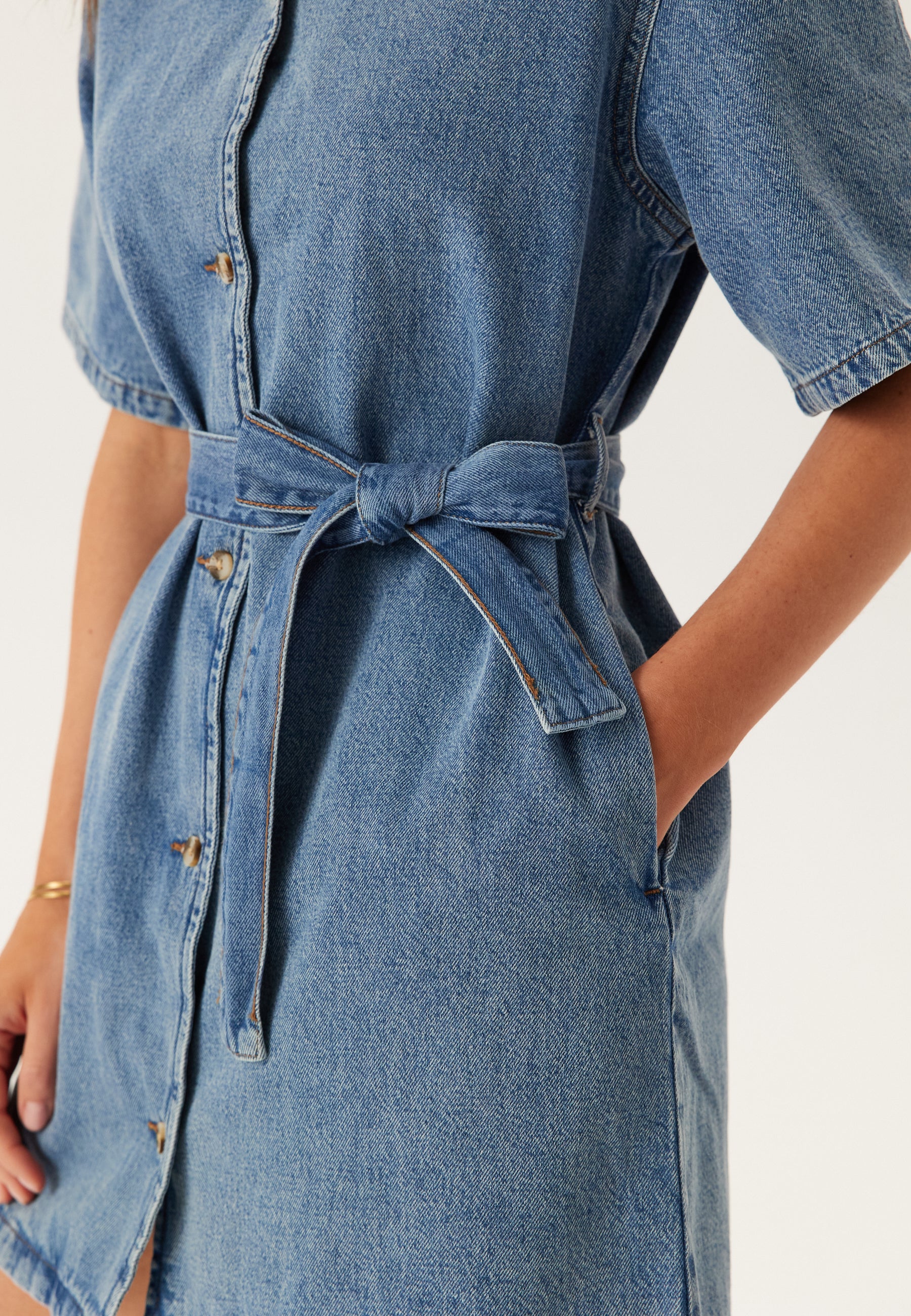 Onlellie Ss Mini Belt Dress - Image 4