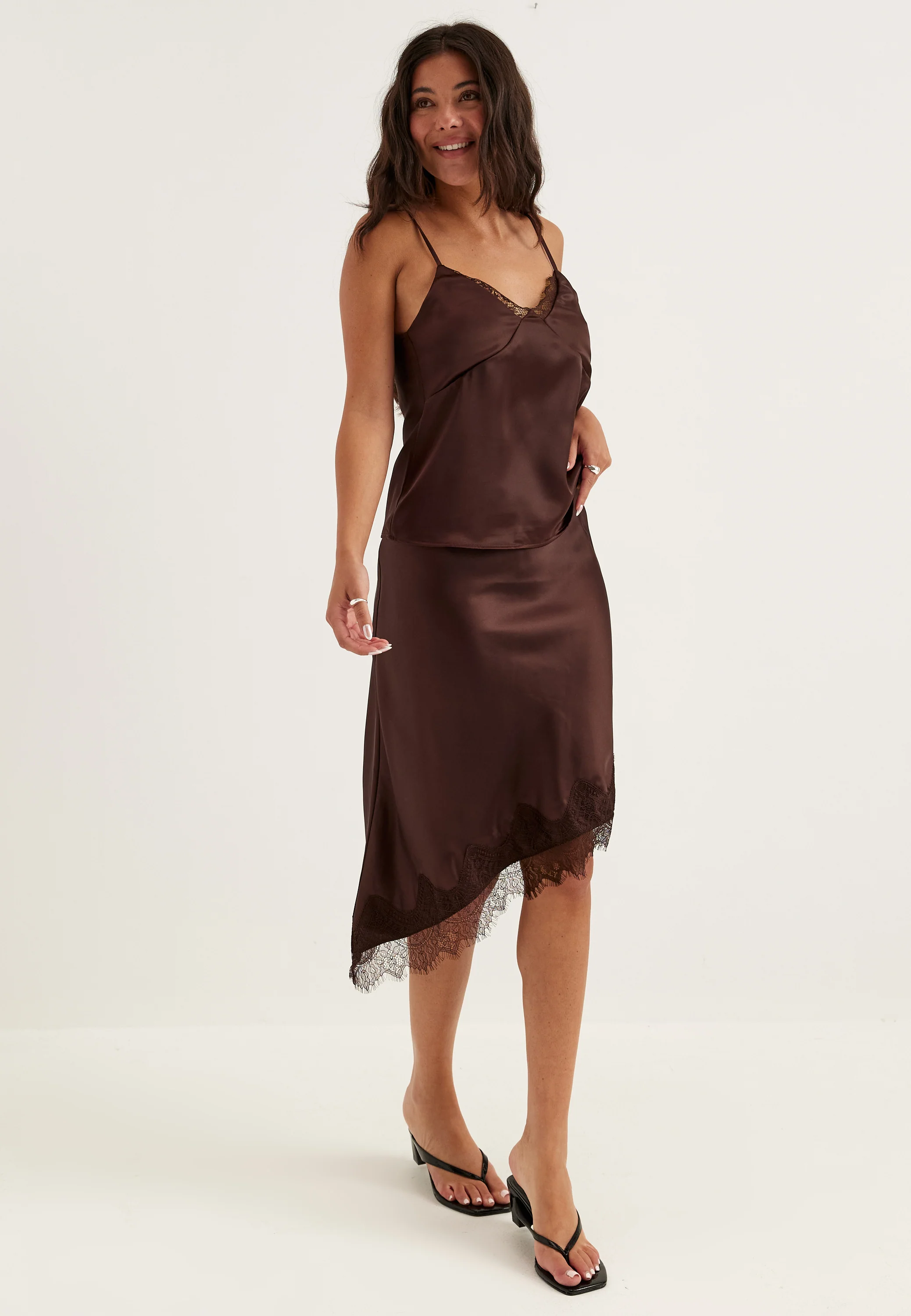 Onlfaraya Satin Lace Skirt - Image 3