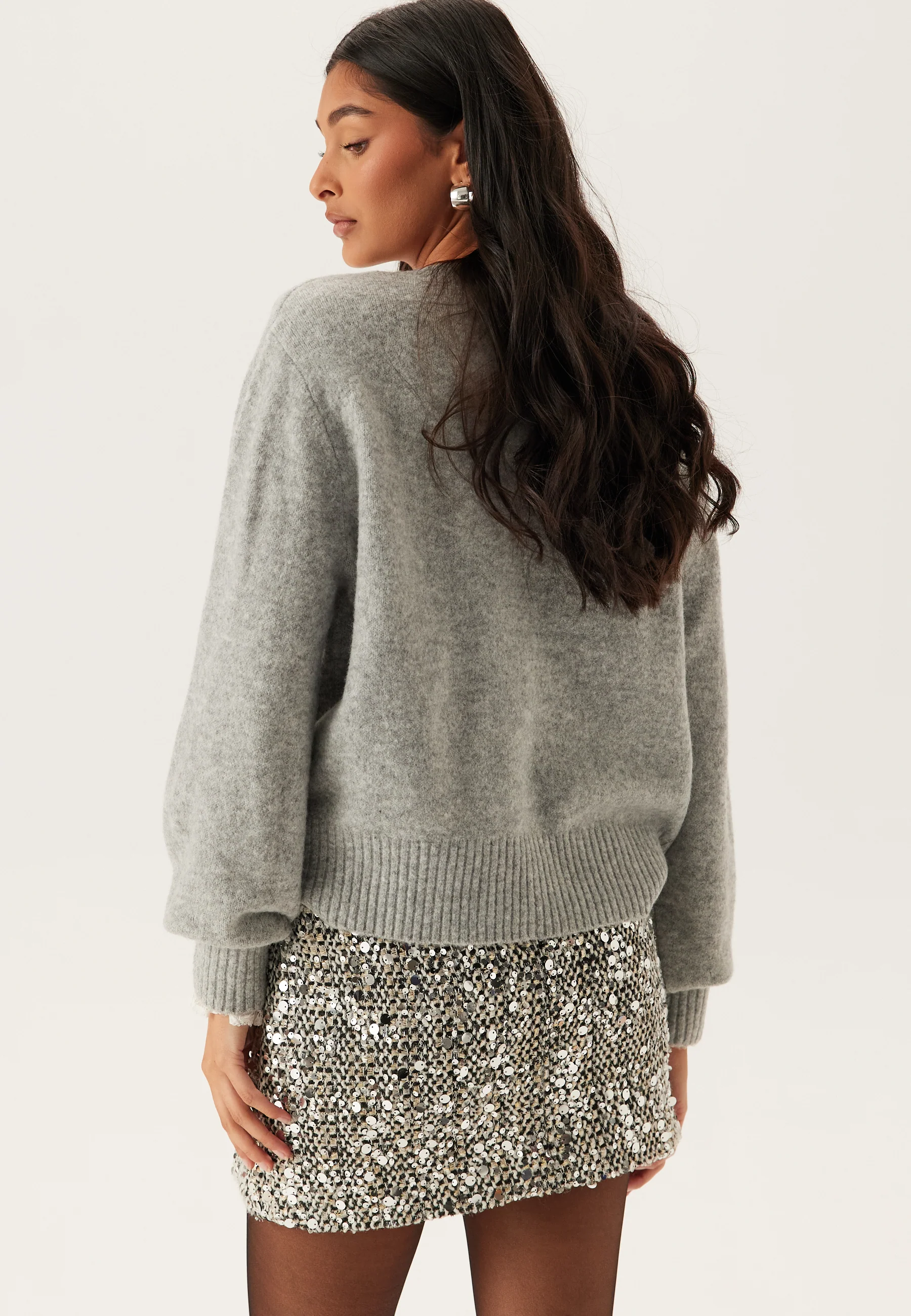 Onlglamour Mw Boucle Sequin Skirt - Image 3