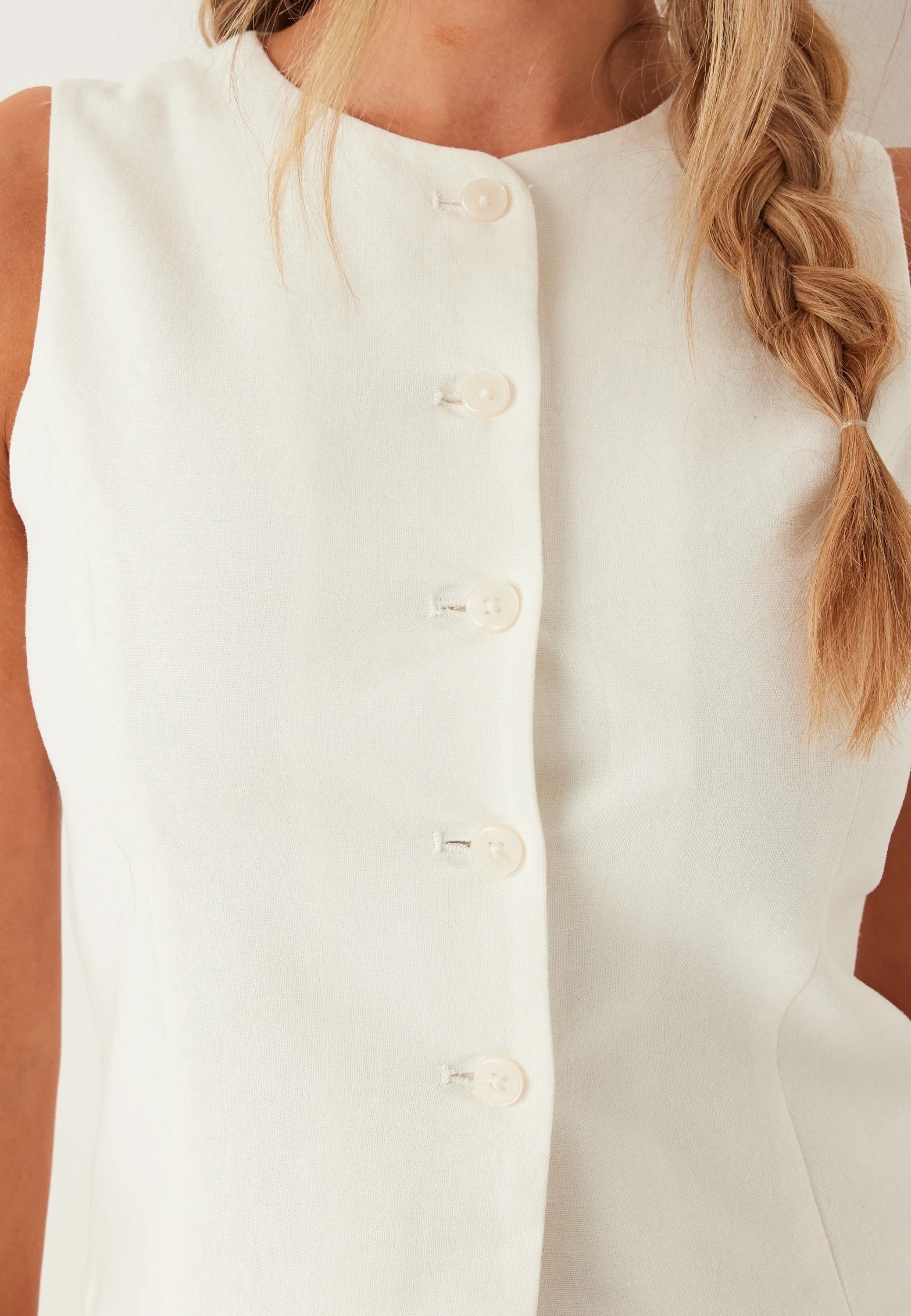 Onlgoa S/L LINEN BL WAISTCOAT - Image 3