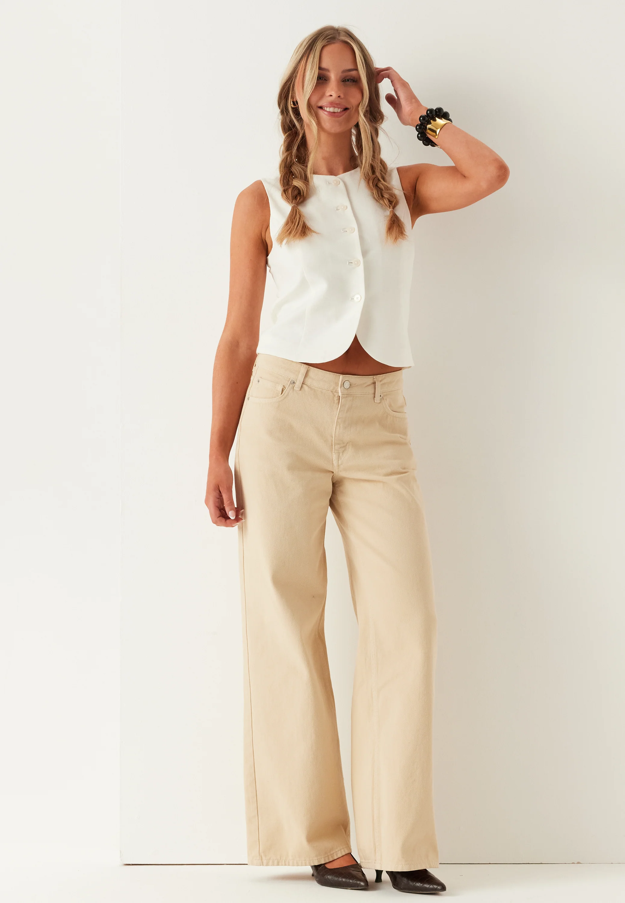 Onlgoa S/L LINEN BL WAISTCOAT - Image 4