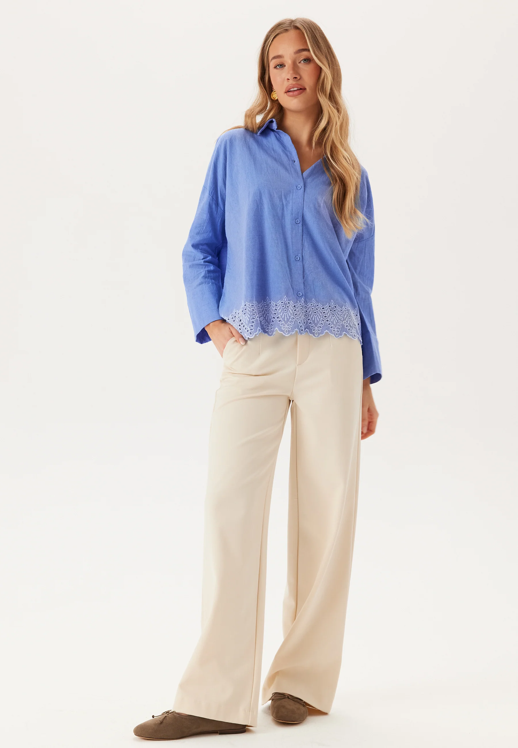 Onlgraces Tulum Ls Emb Shirt - Image 3