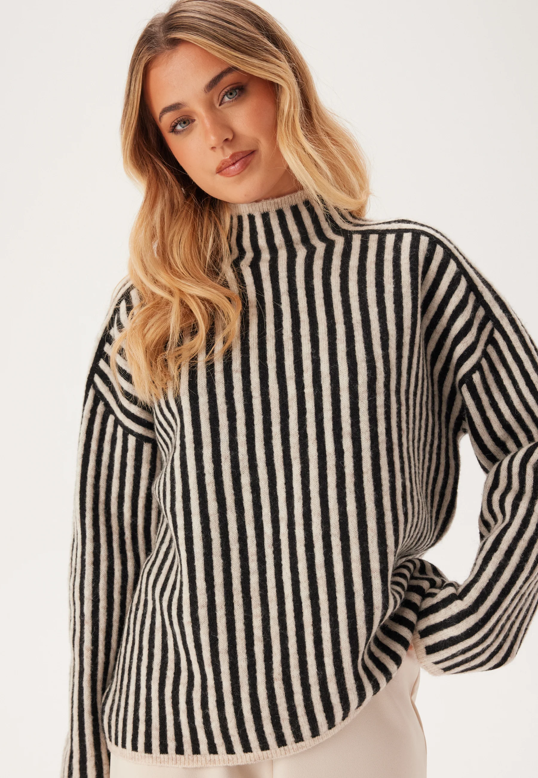 Onlgro Life Ls Stripe High Nec