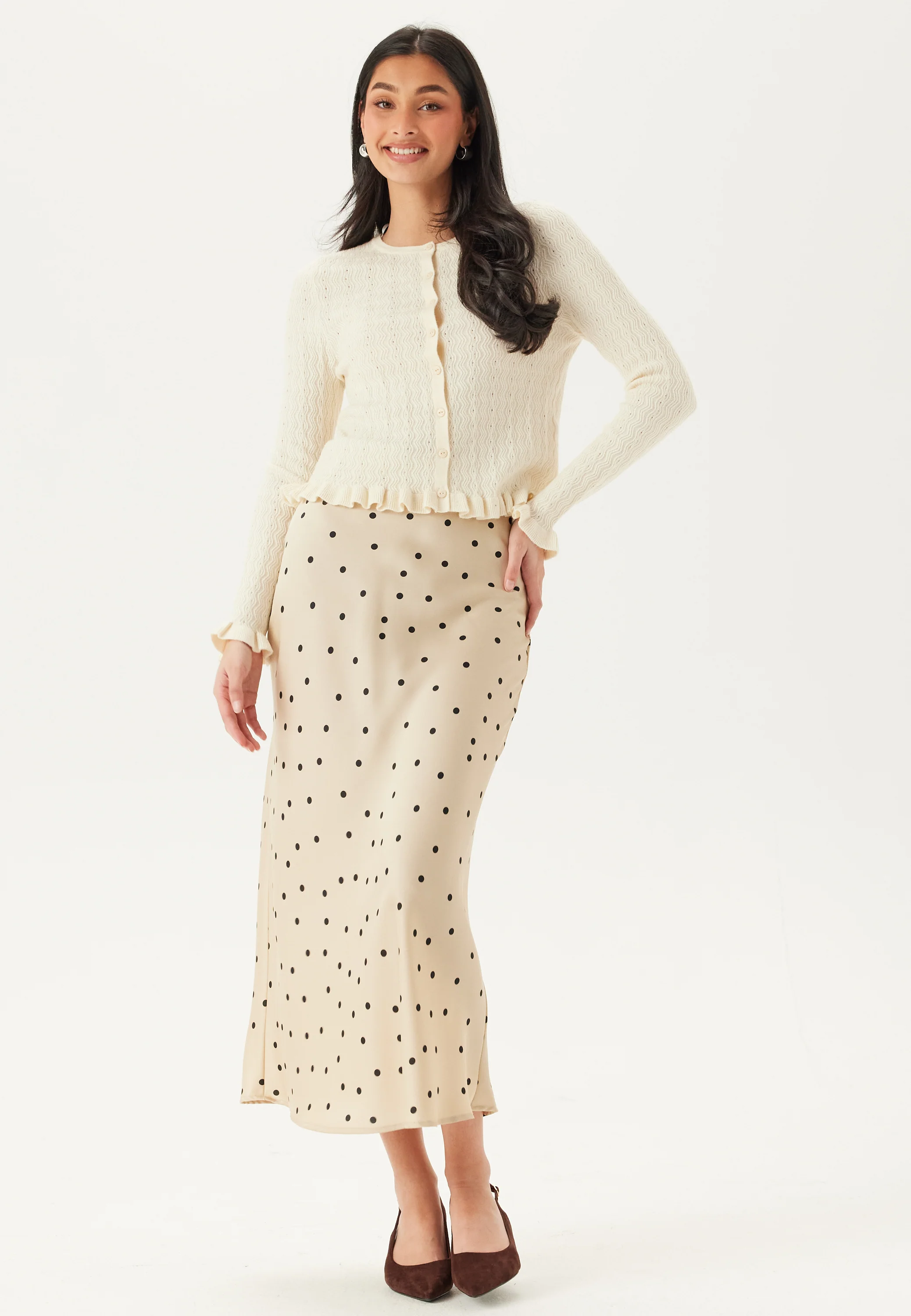 Onlibi Ls O-neck Frill Cardi - Image 5