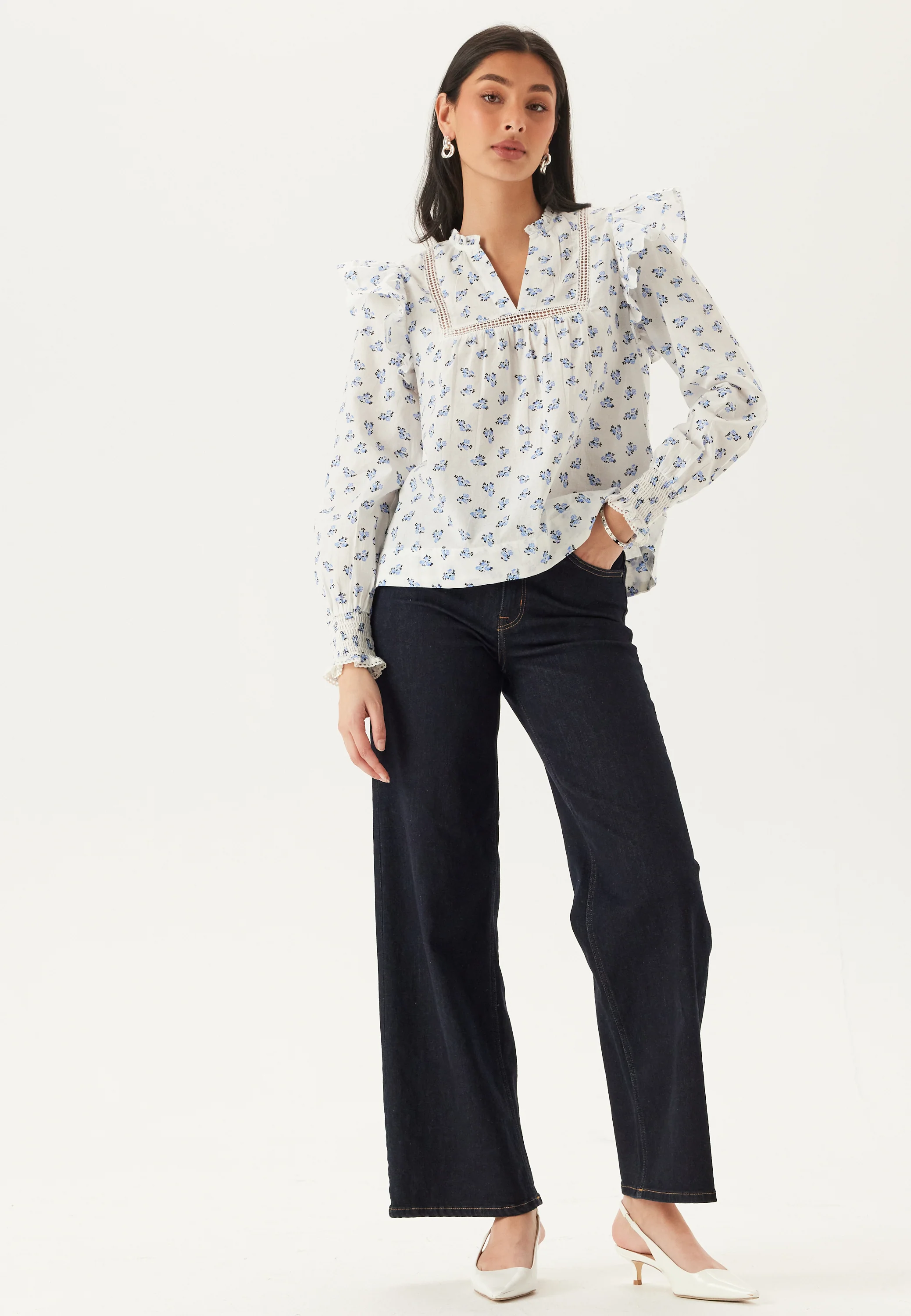 Onlidris Ls Frill Tape Top - Image 2
