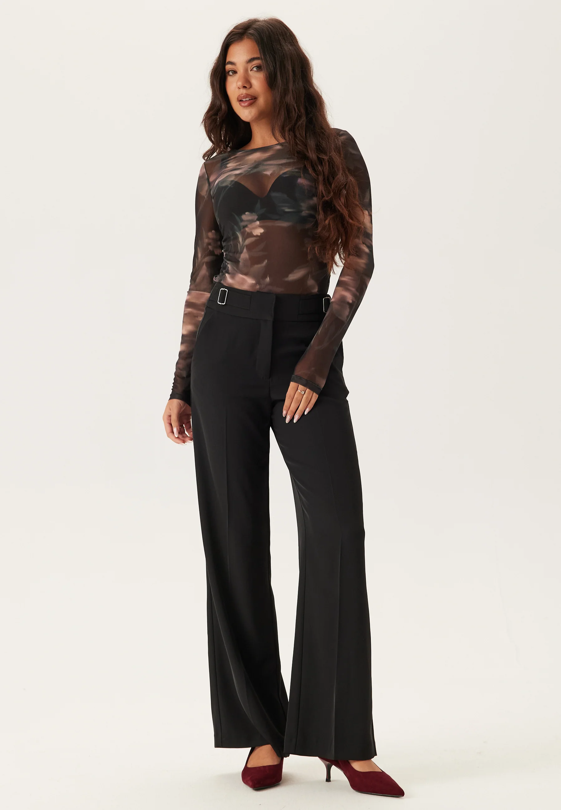 Onlkaya Life Ls Ruching Mesh T - Image 3