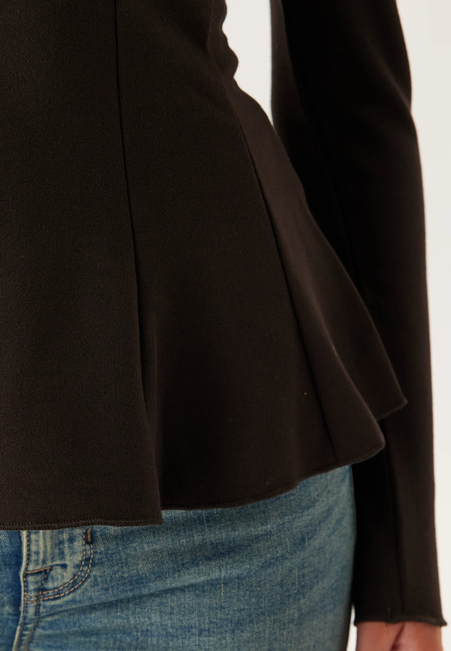 Onlkenya L/S PEPLUM TOP JRS PE - Image 5