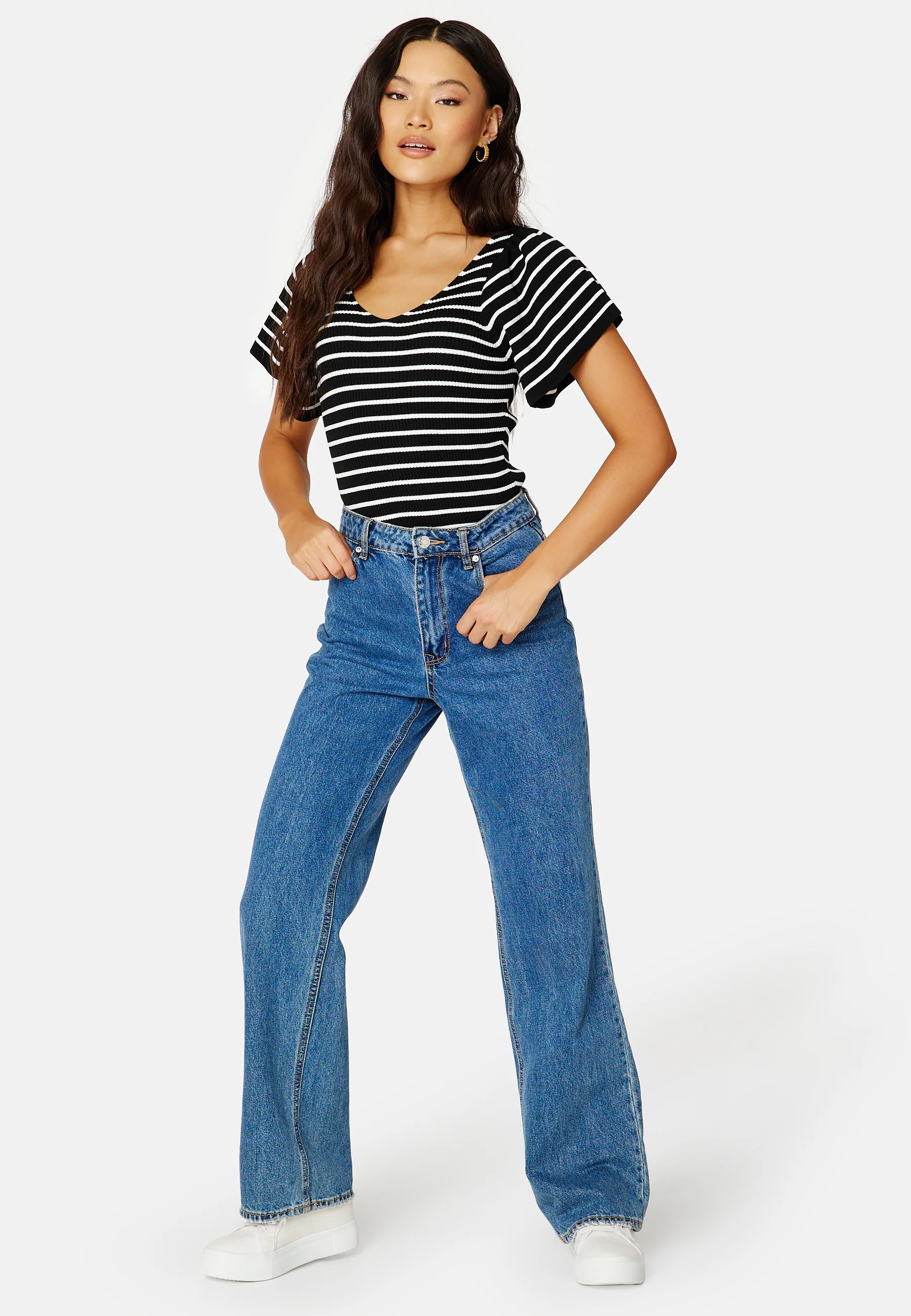 ONLLeelo Stripe S/S BackPullover - Image 2