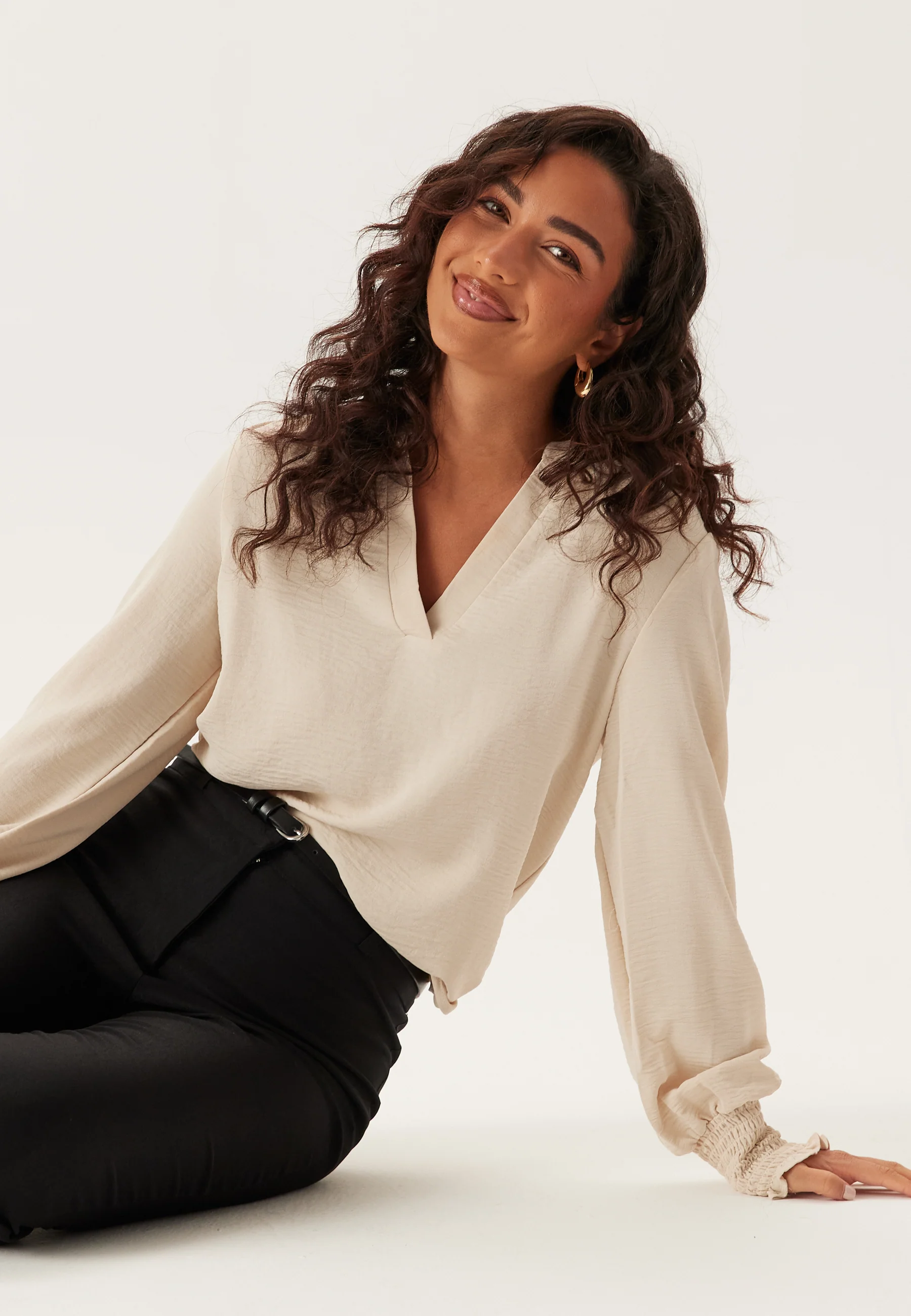 Onlmette V-Neck Smock Top - Image 2