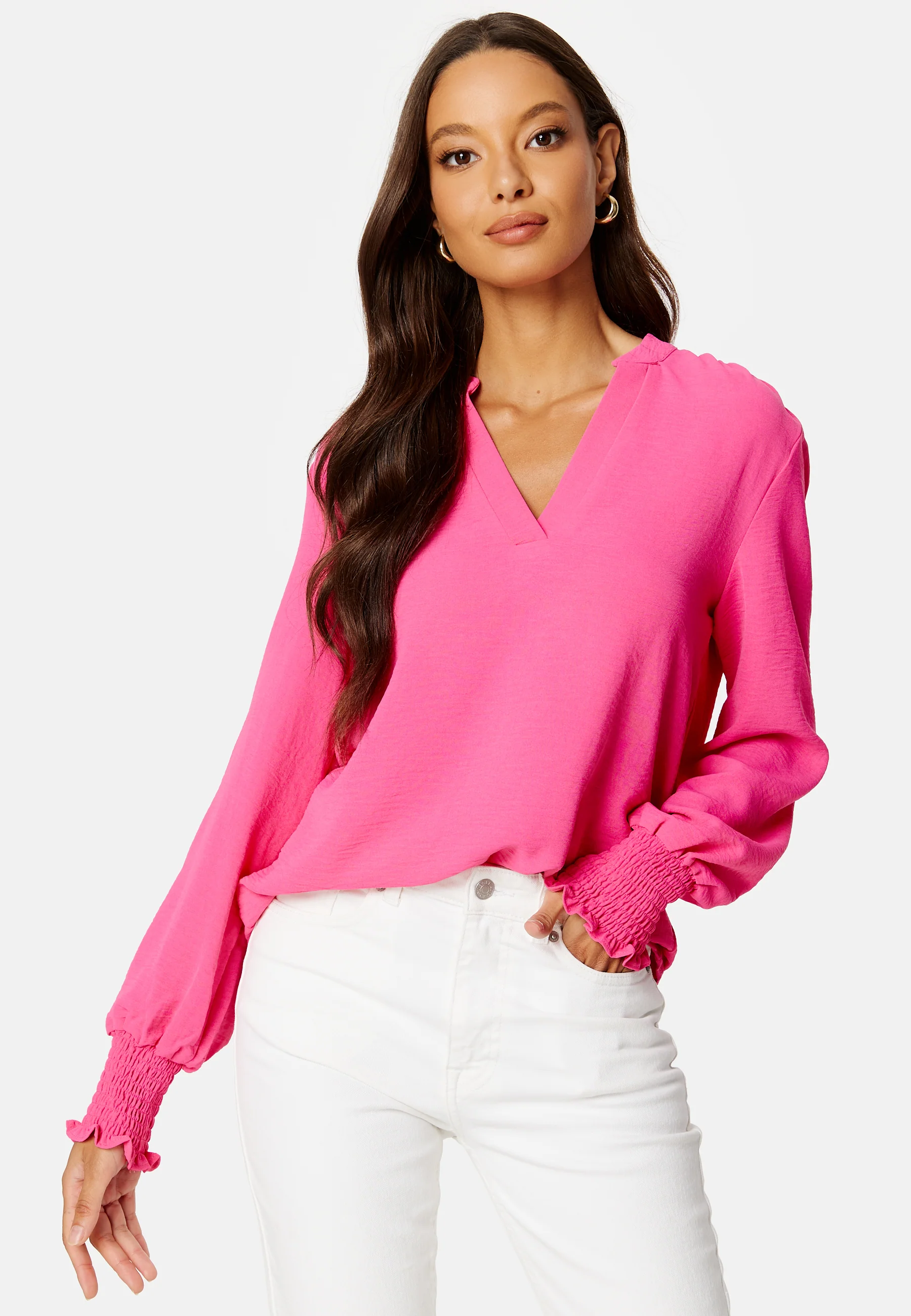 Onlmette V-Neck Smock Top - Image 2