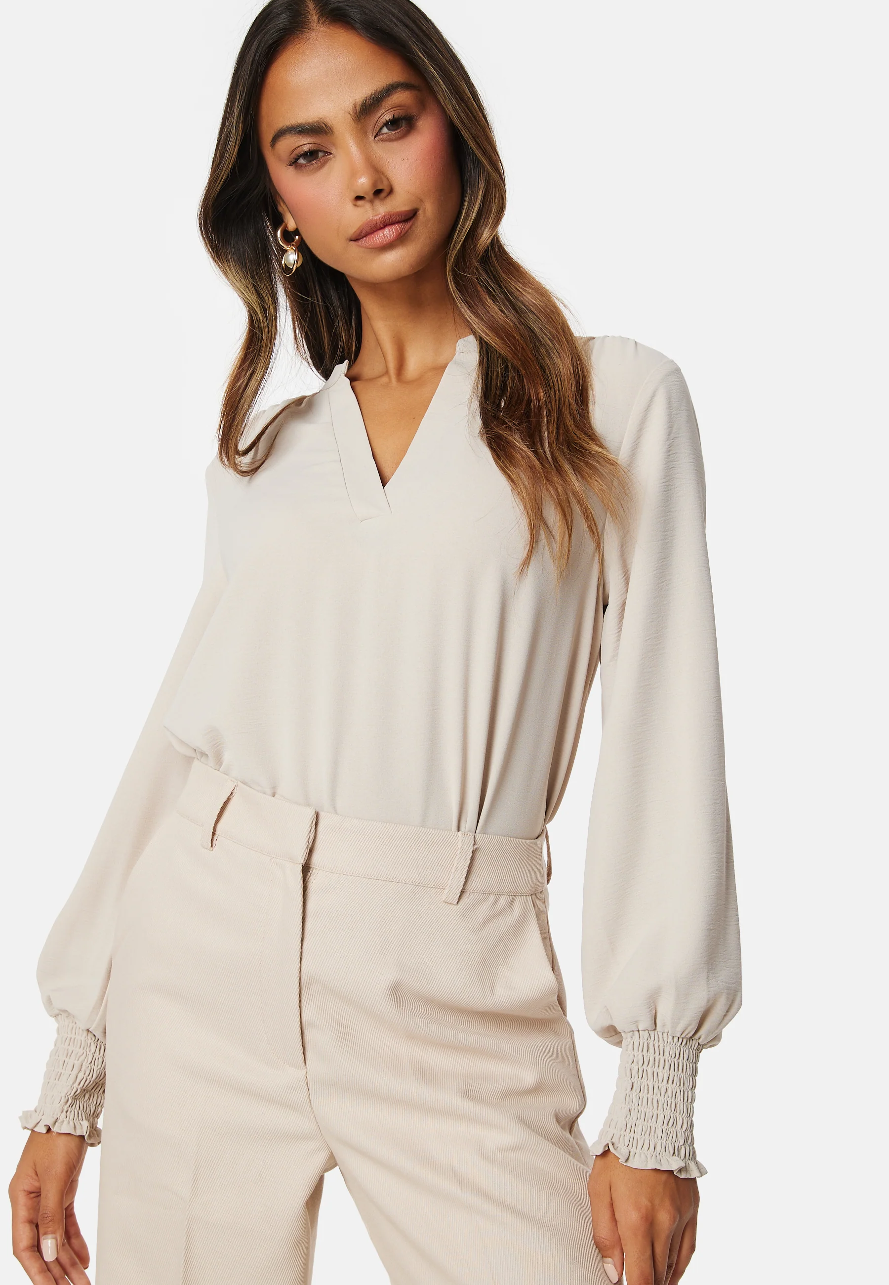 Onlmette V-Neck Smock Top - Image 2