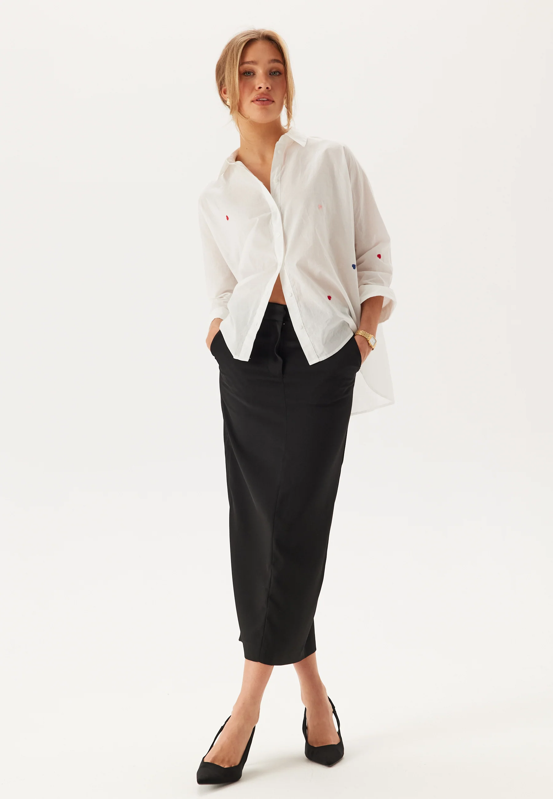 Onlnew Lina Grace Ls Emb Shirt - Image 3