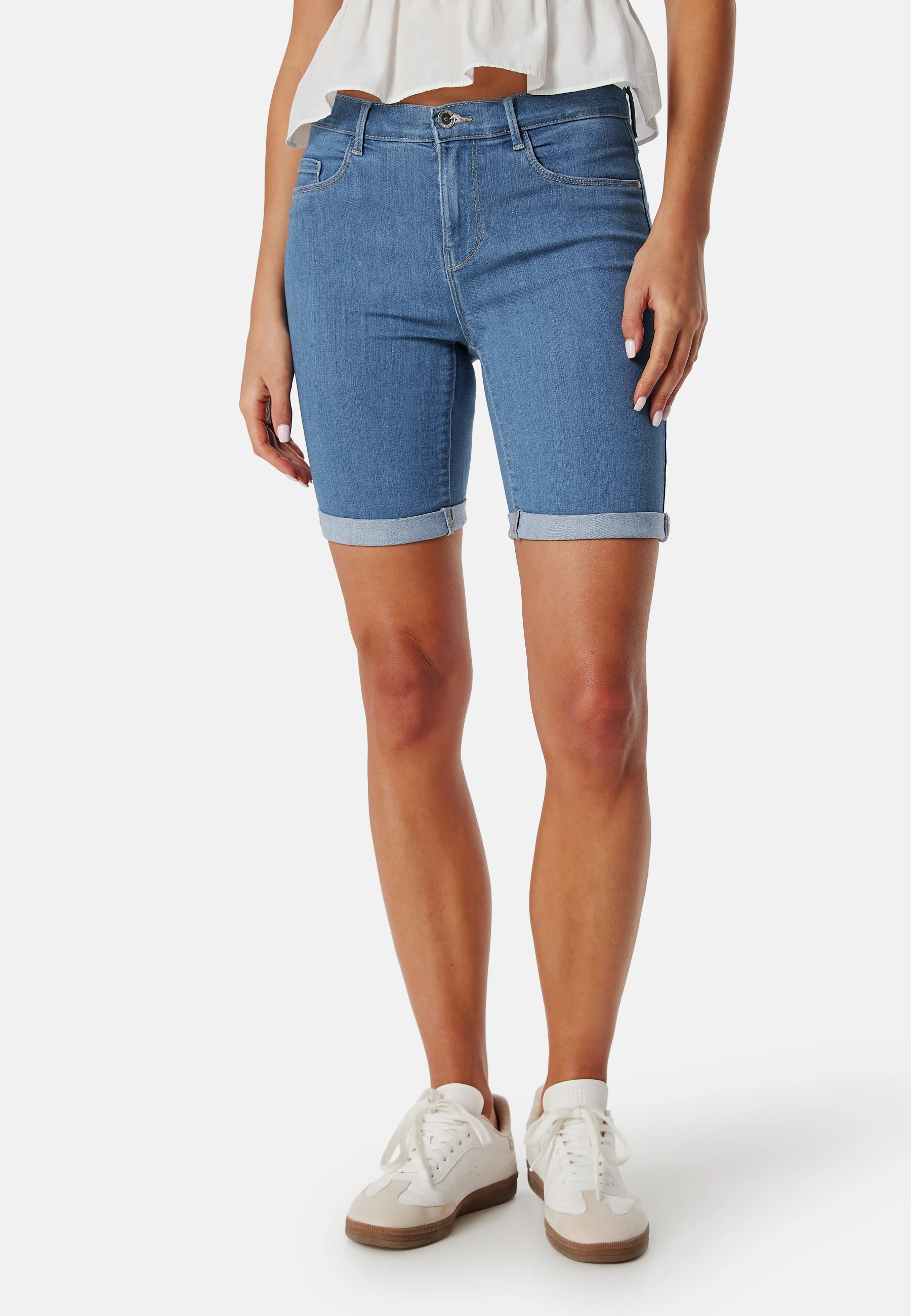 Onlrain Life Mid Denim Shorts - Image 4