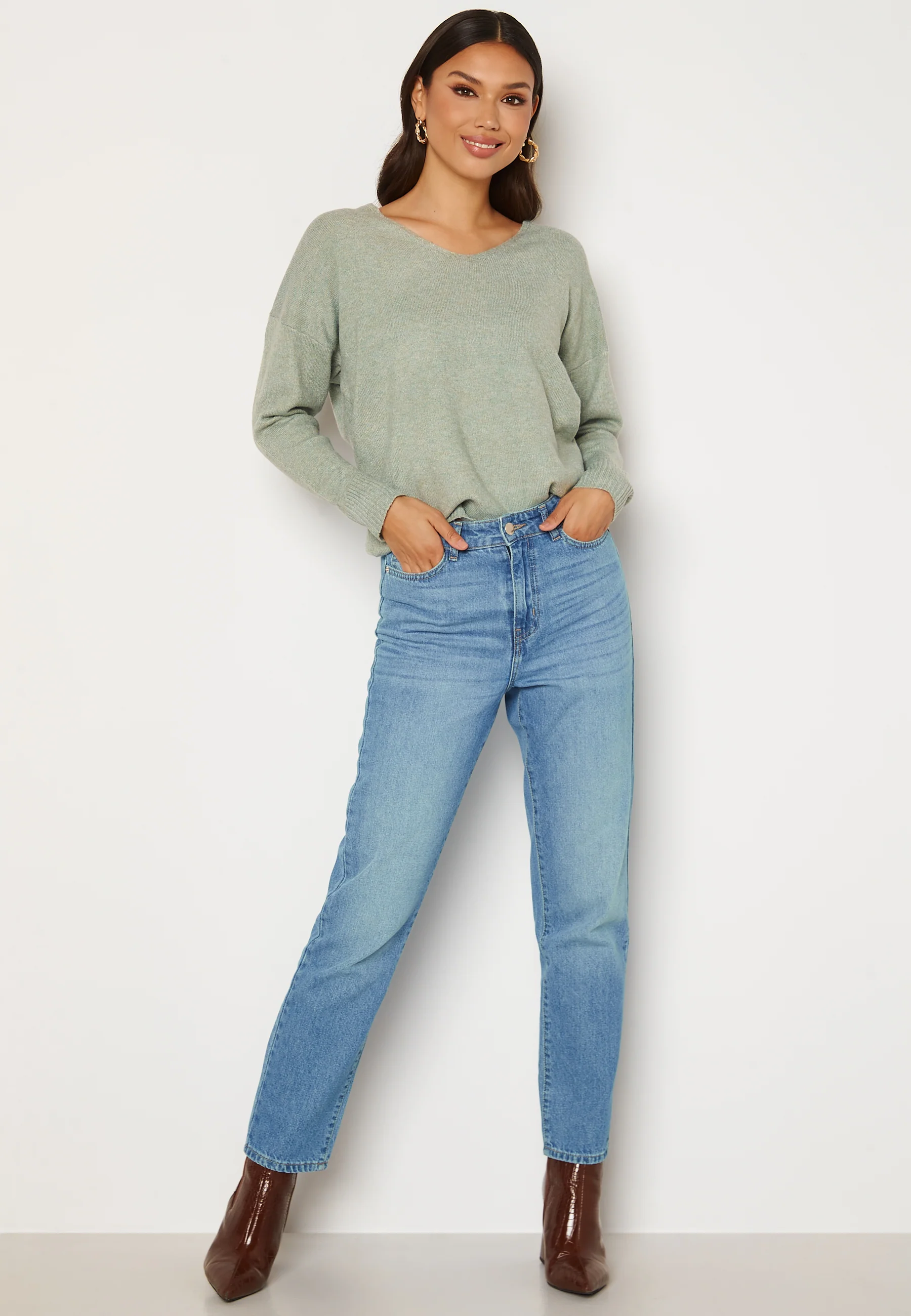 Onlrica Life L/S V-Neck Pullover Knit - Image 2