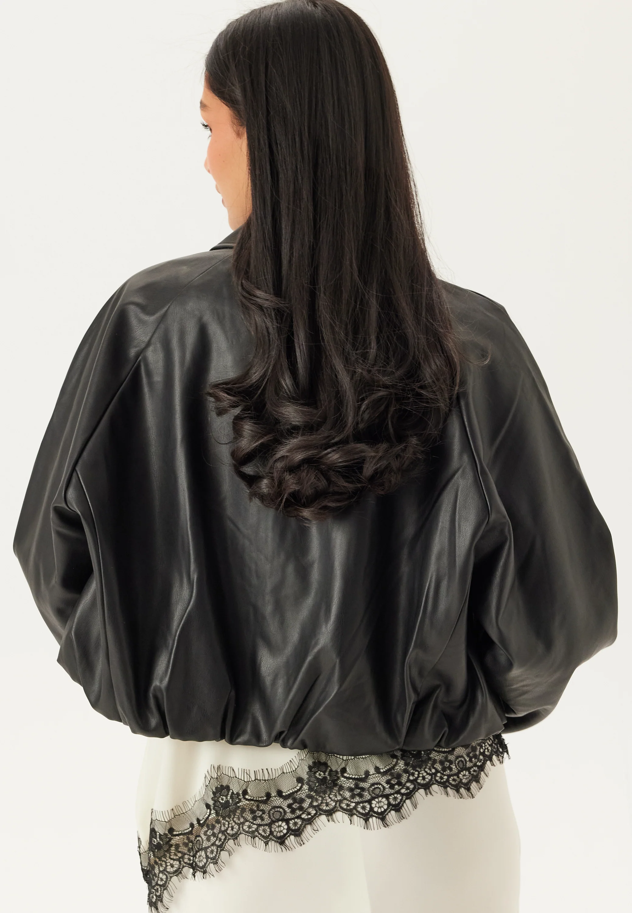 Onlsaramy Faux Leather Bomber - Image 3