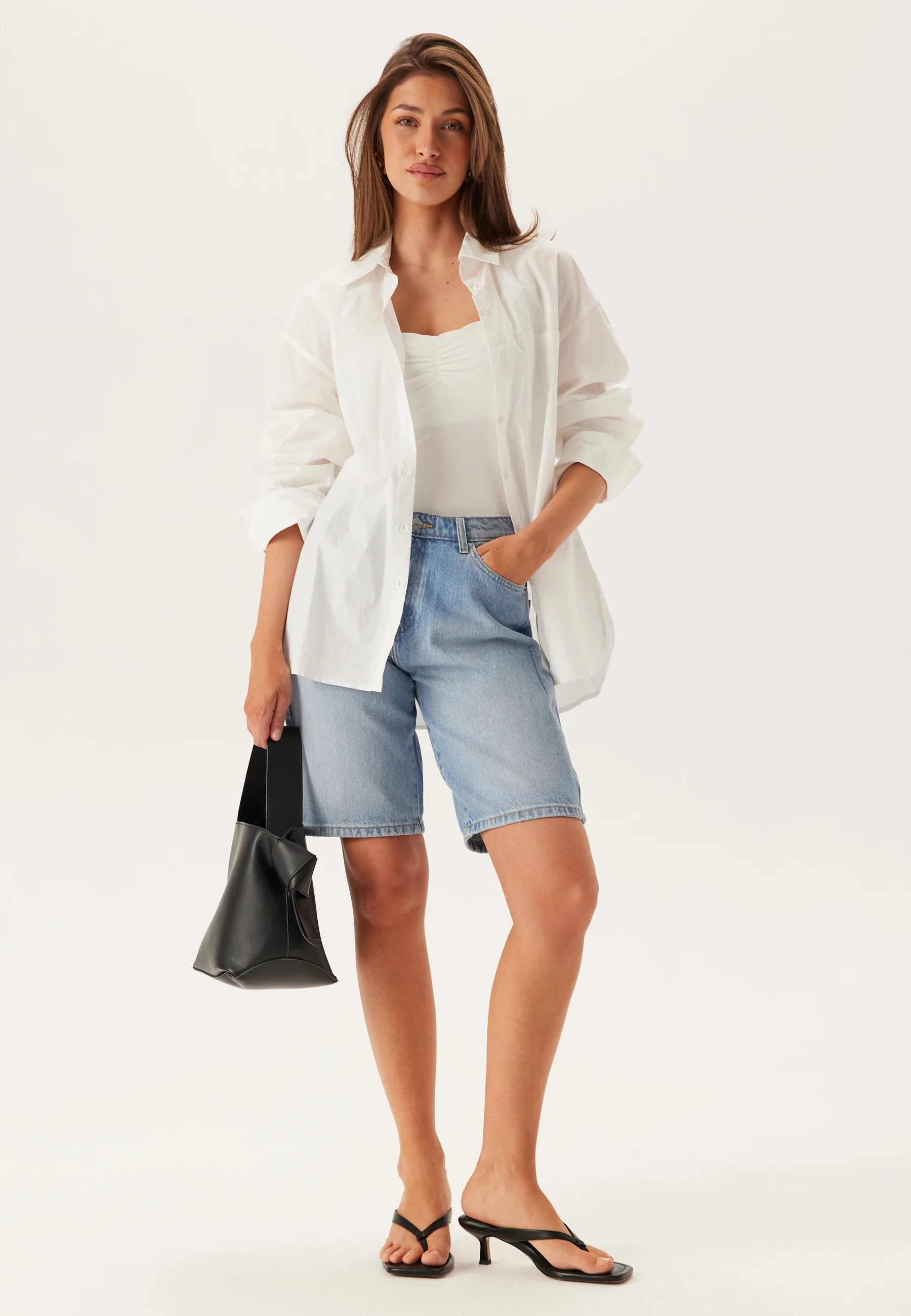 Onlsonny Hw Wide Dnm Shorts