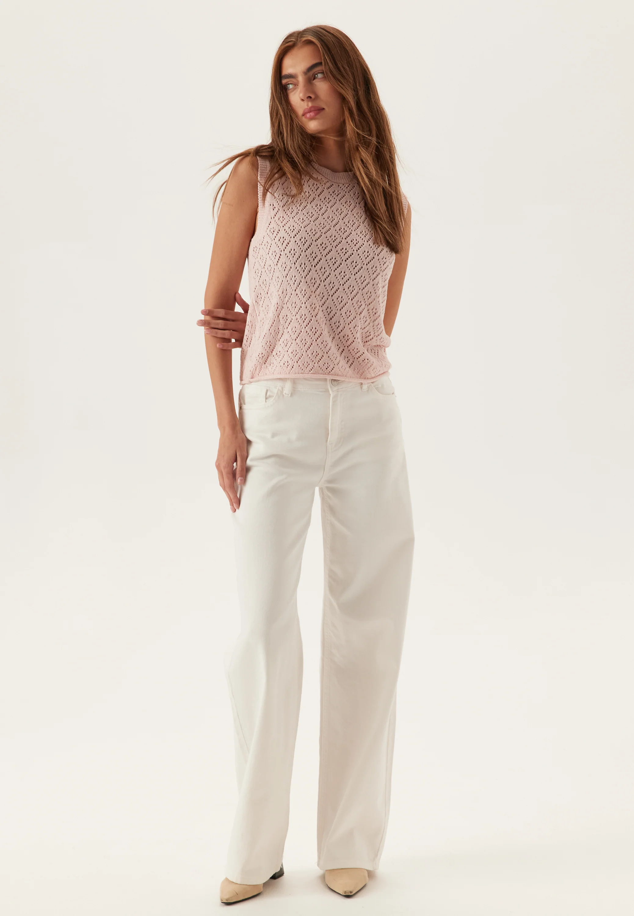 Onlsunny Sl Pointelle Top Knt - Image 3