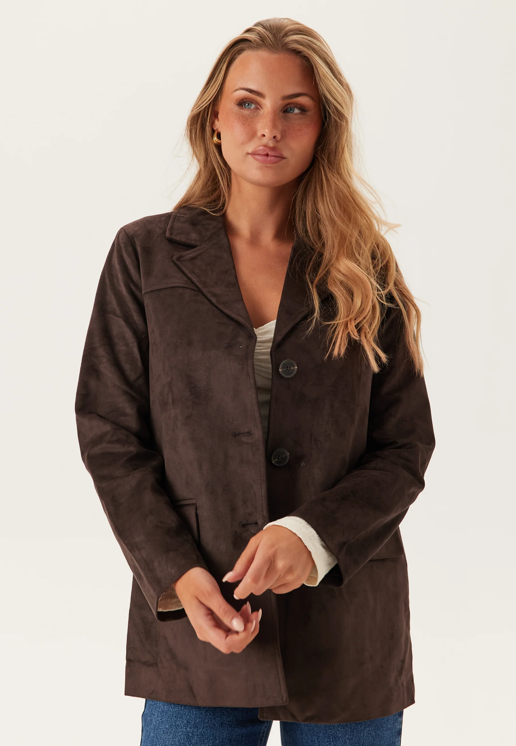 Onltulip Faux Suede Blazer Coa - Image 4