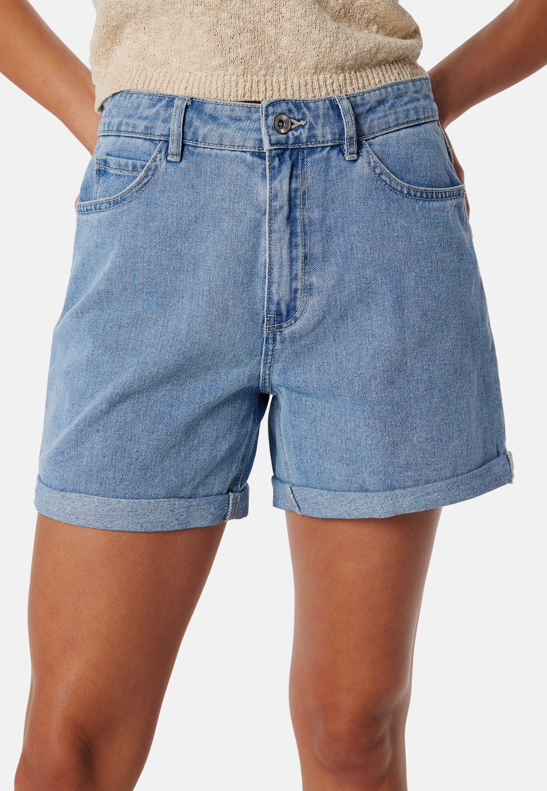Onlvega HW Mom Dnm Shorts - Image 4