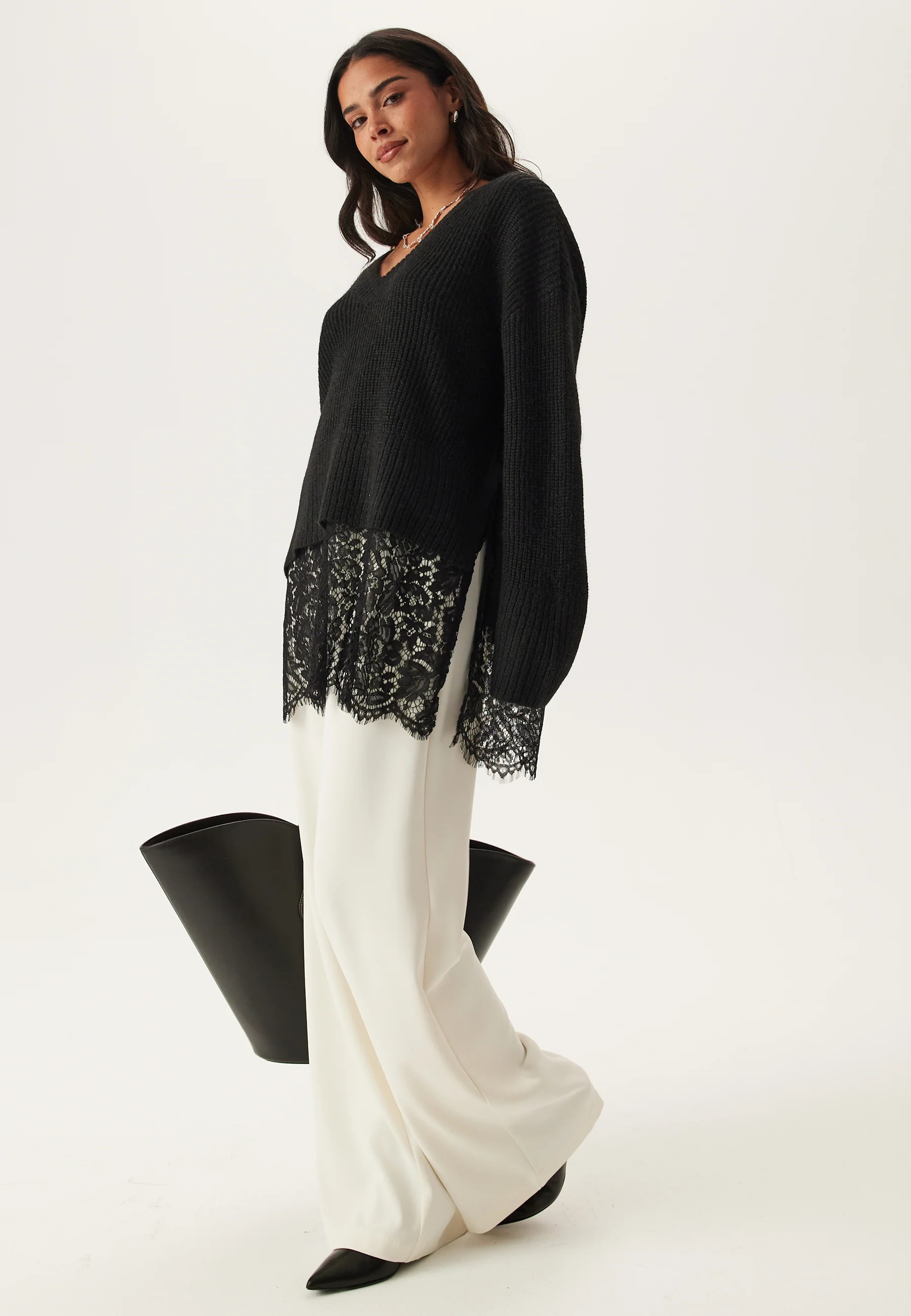 Onlvivia Ls Life V-neck Lace M - Image 3