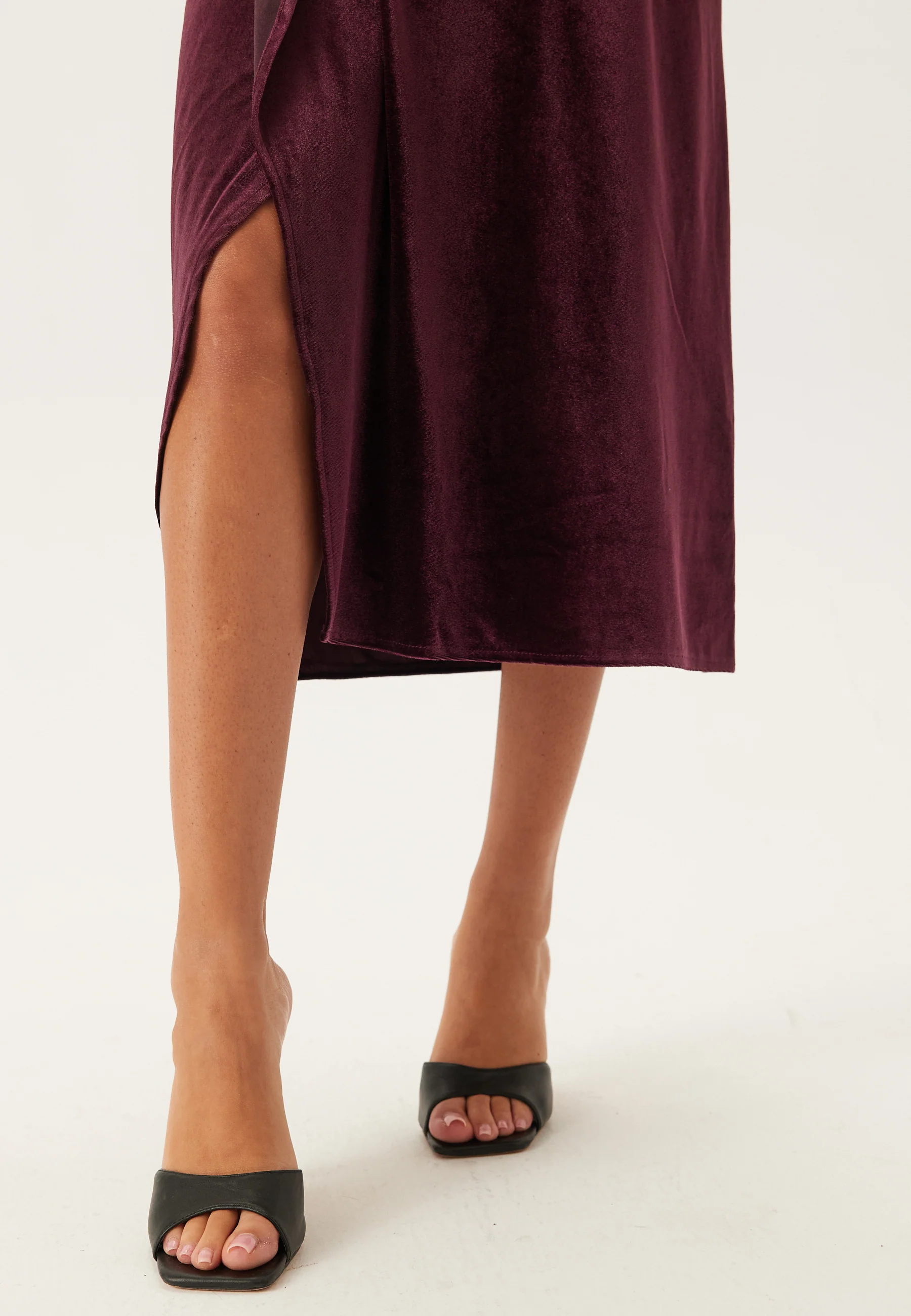 Overlap Velvet Dress - Image 4