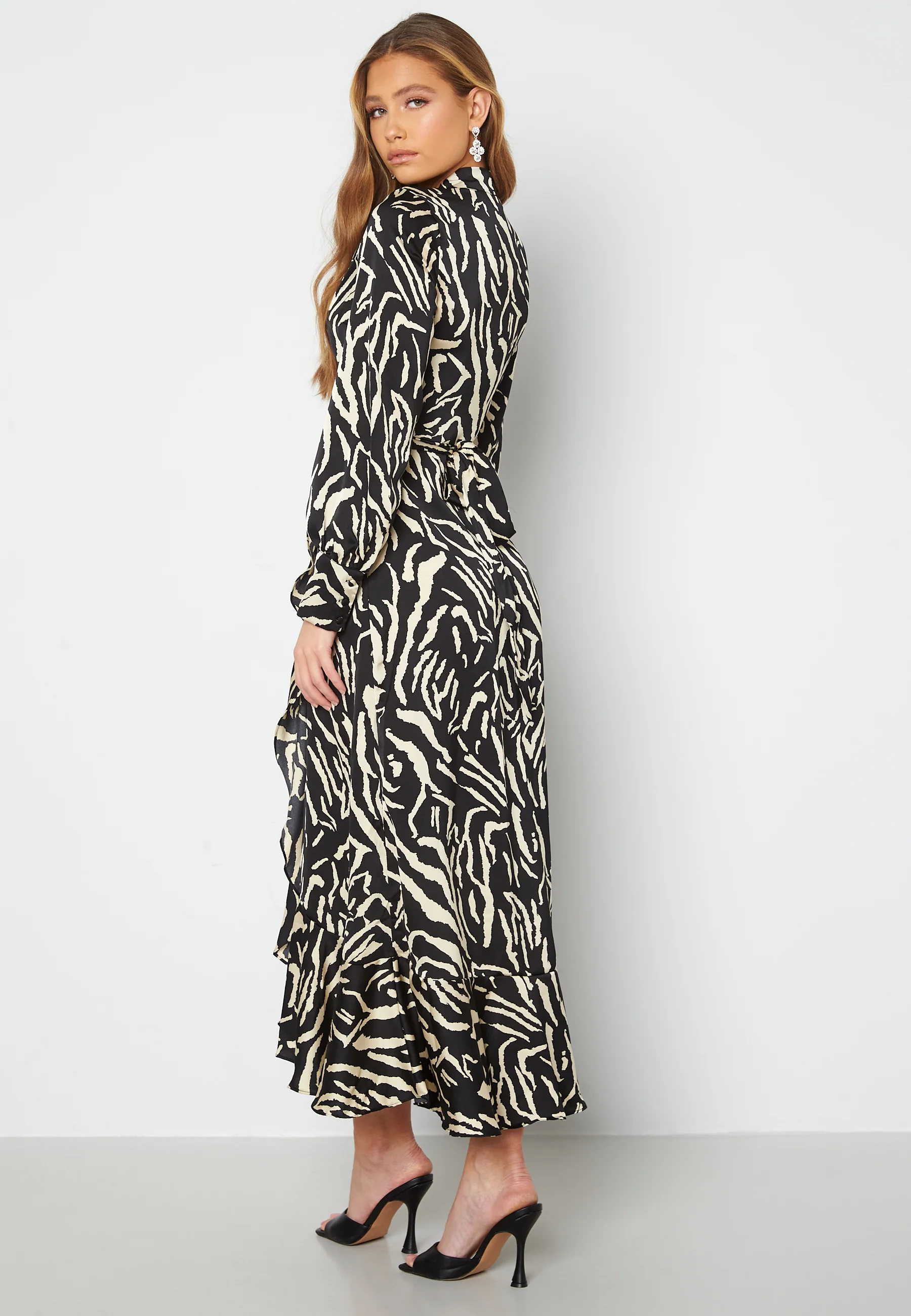 Papaya L/S Wrap Long Dress - Image 2
