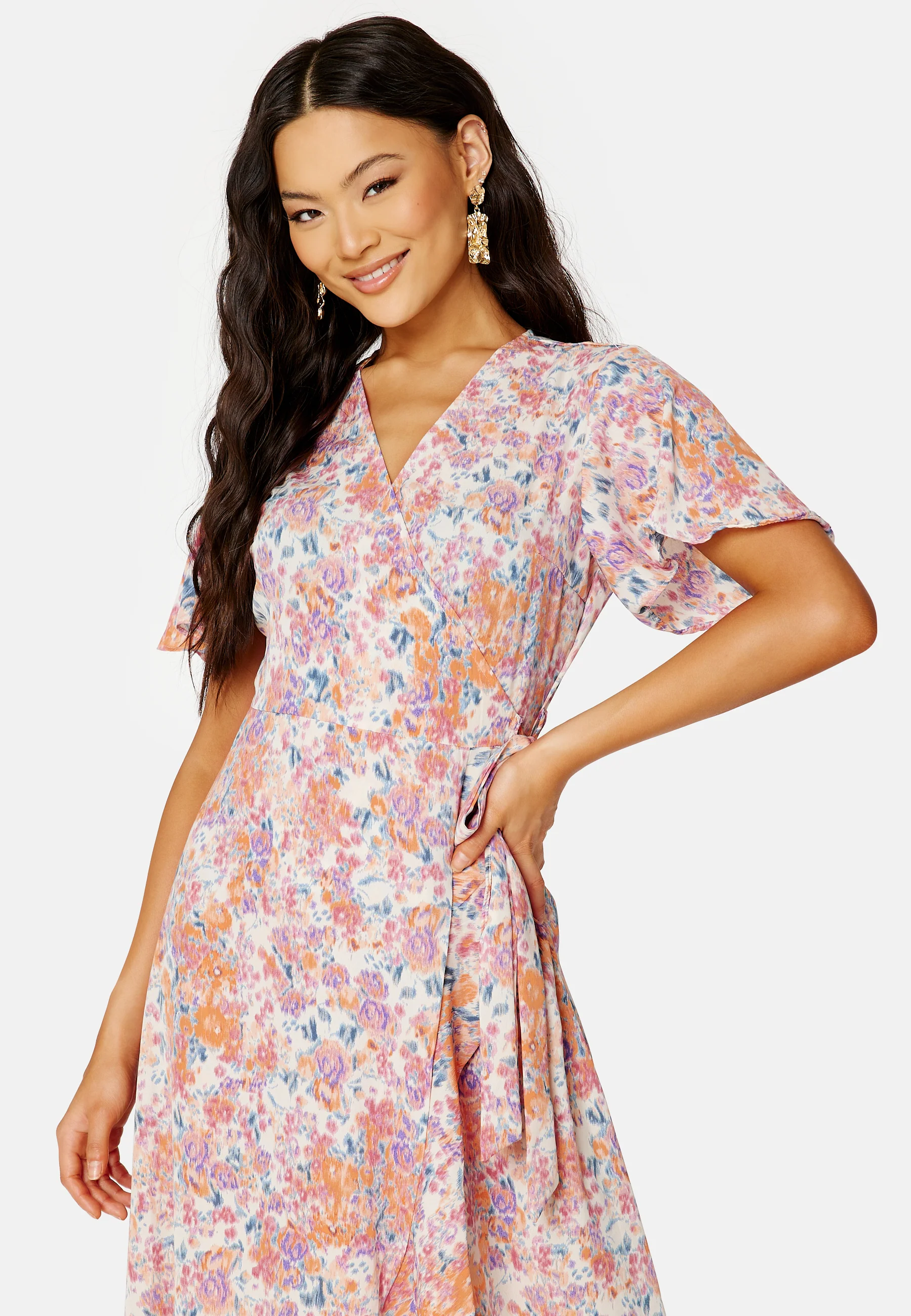 Papaya S/S Wrap Dress - Image 3