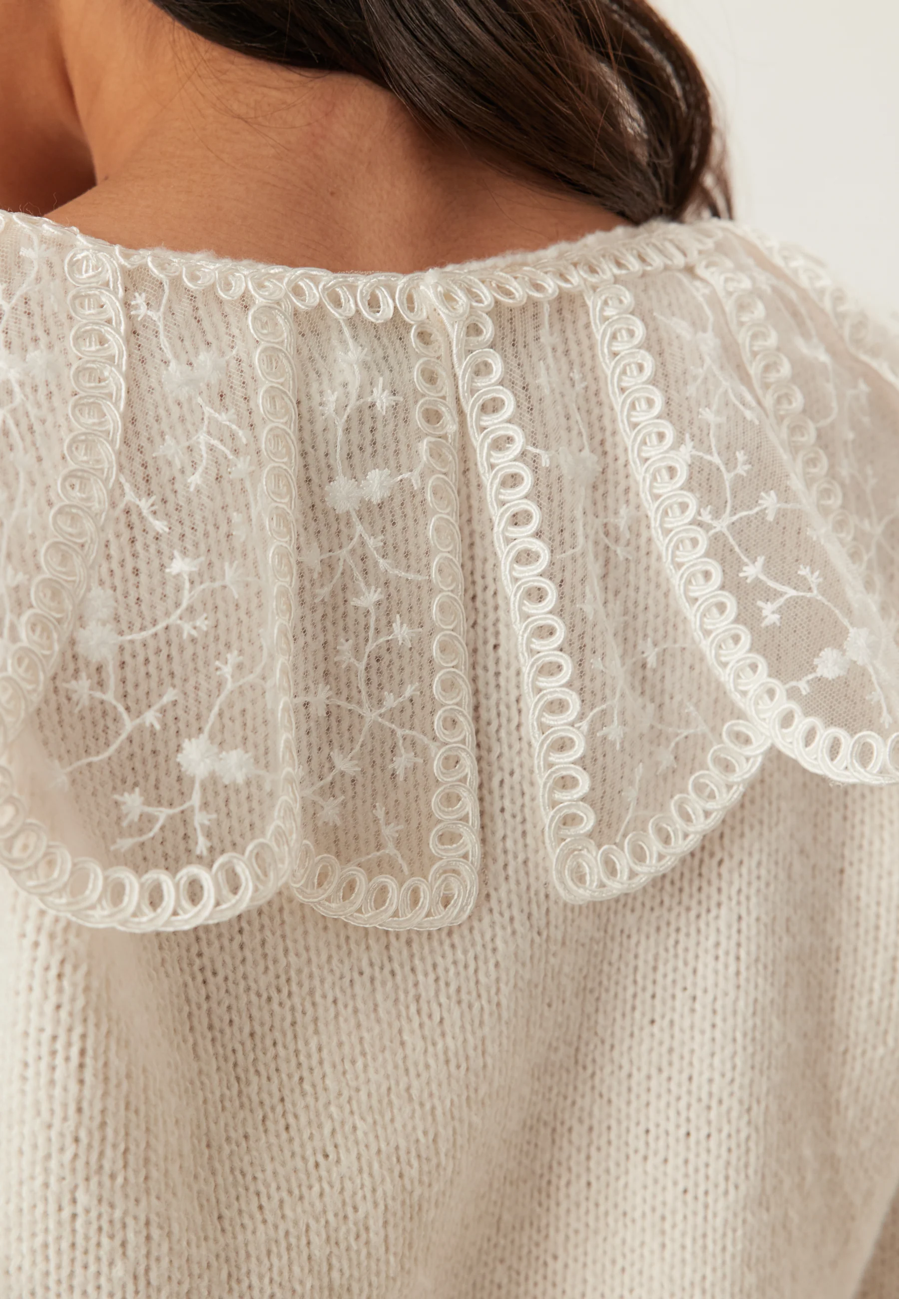 Pcabby Ls Lace Collar Knit Car - Image 5