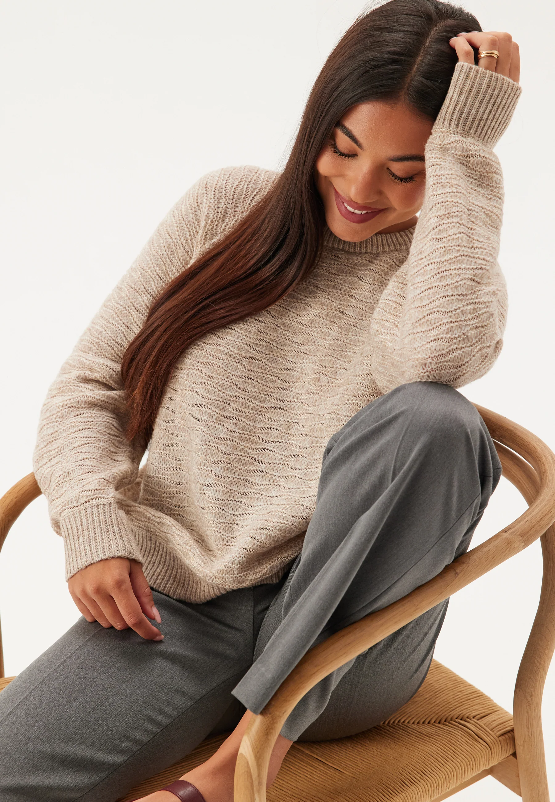 Pcanona Ls O-neck Knit - Image 3