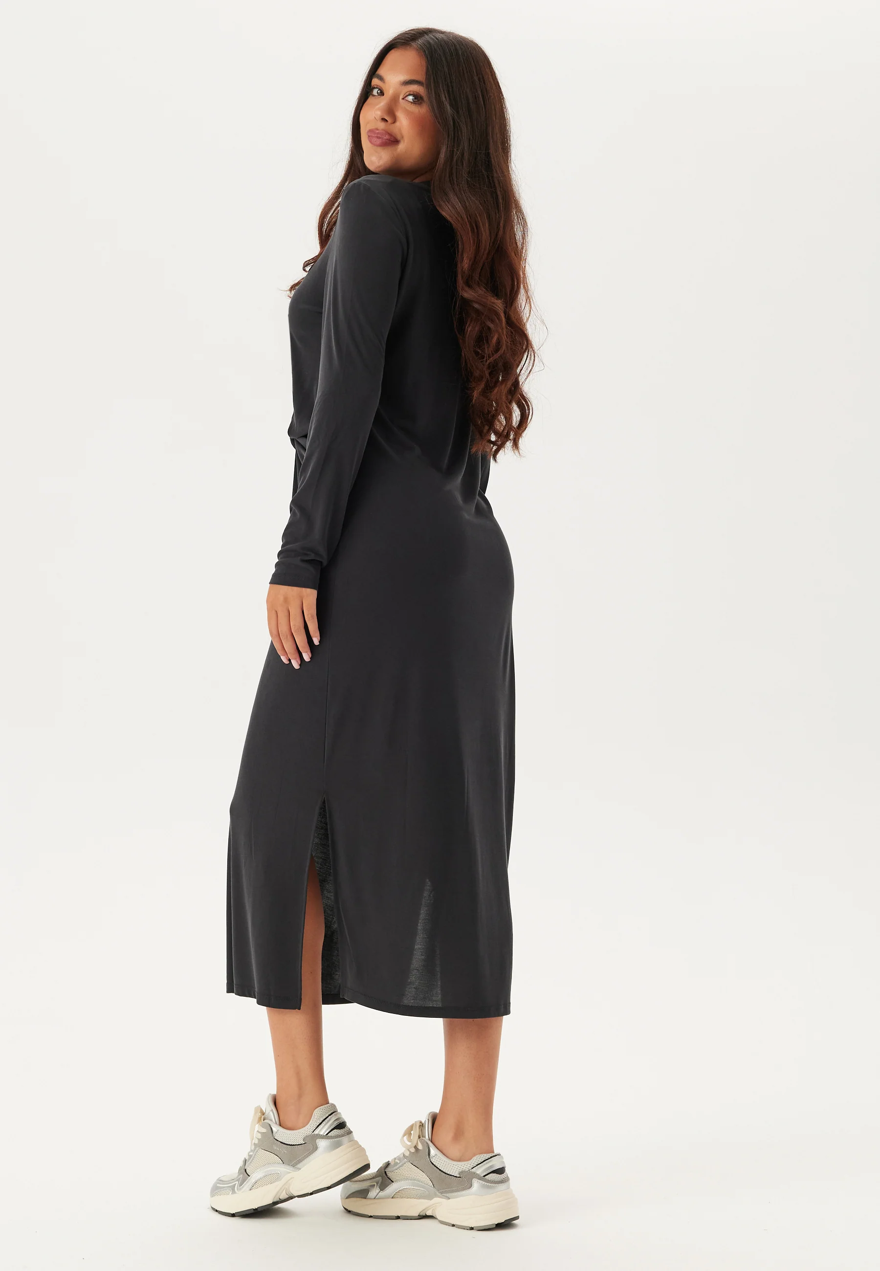 Pcanora Ls Midi Knot Dress Bc - Image 2